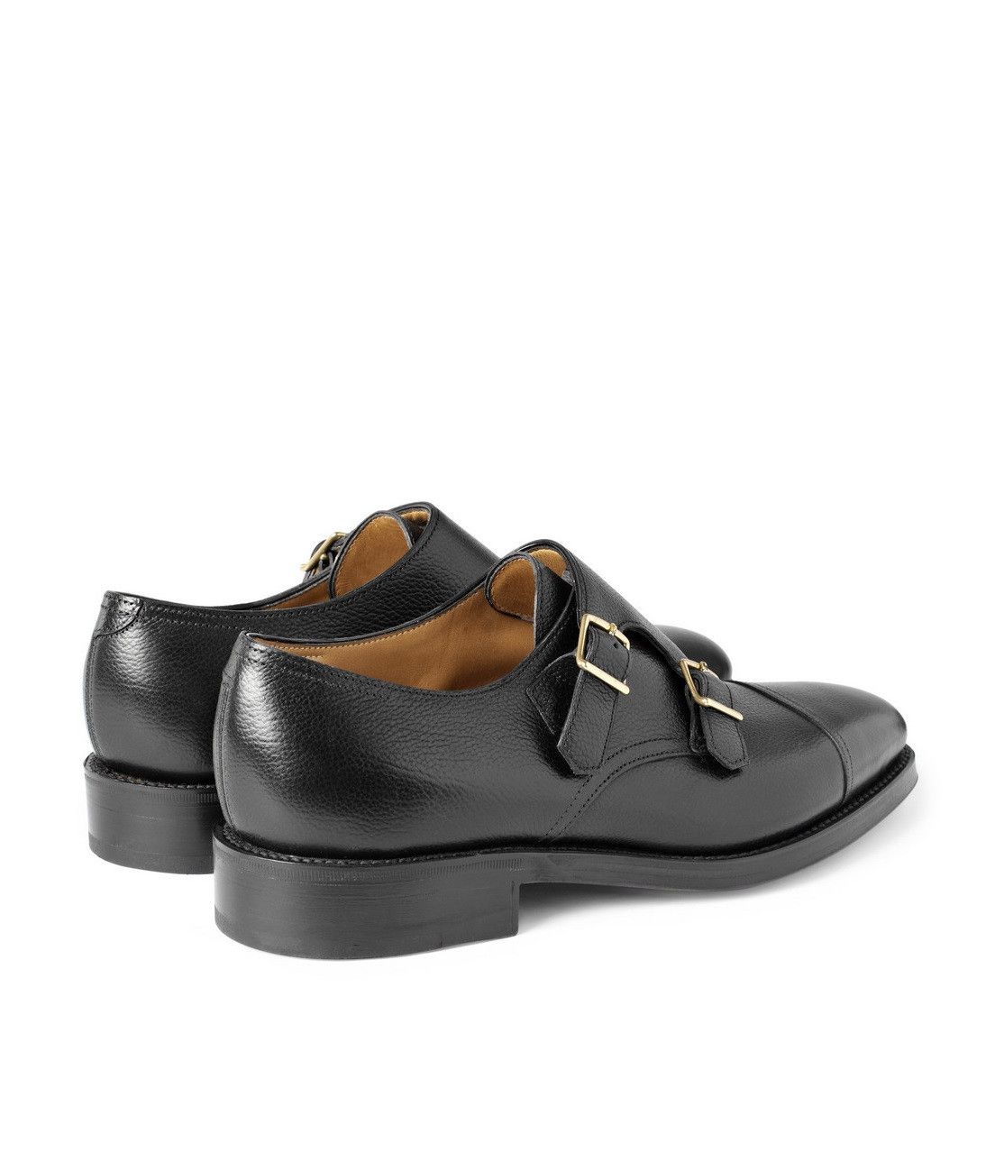 John Lobb John Lobb William Monk Strap Shoes - Black Grain Leather Size US 12.5 / EU 45-46 - 2 Thumbnail