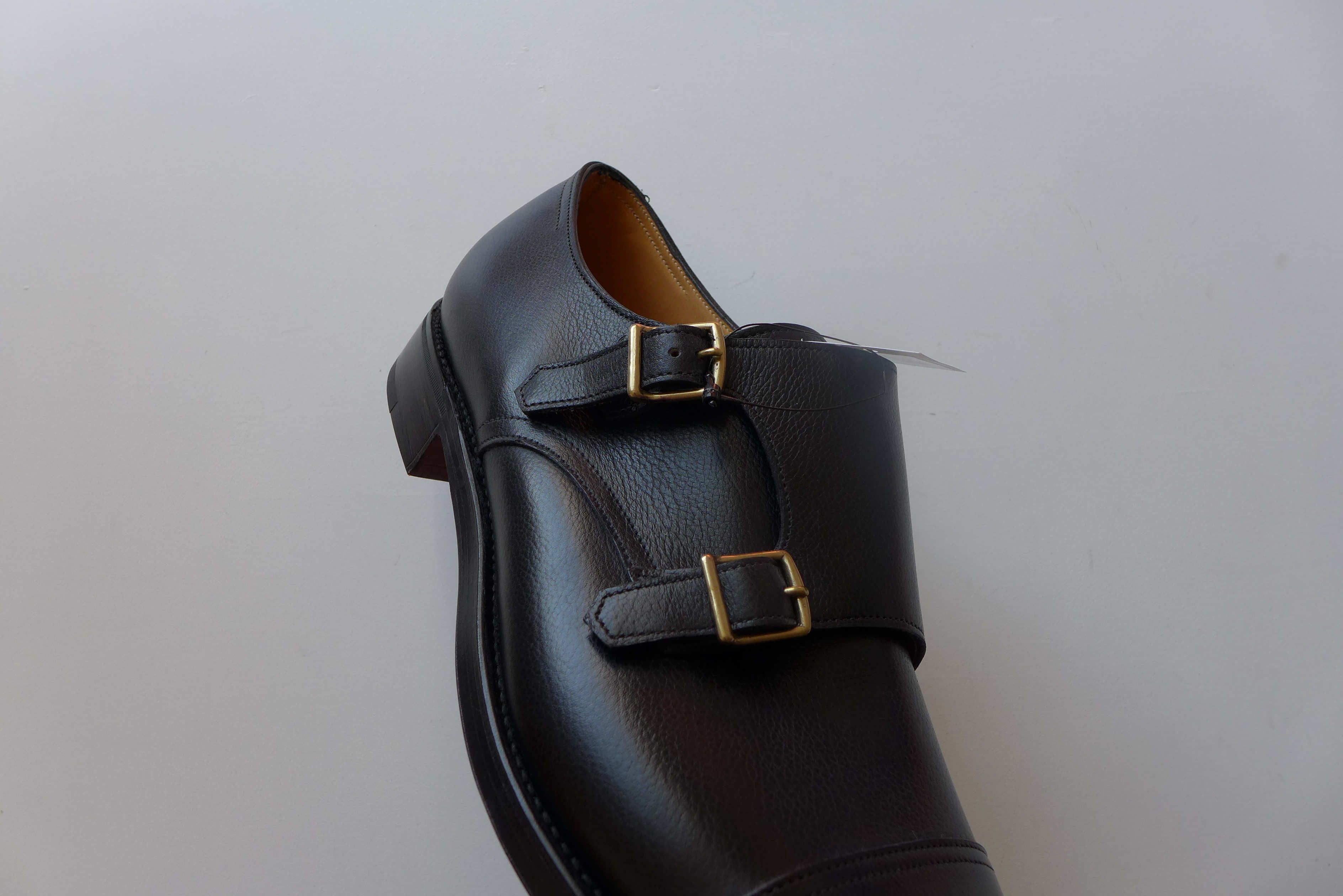 John Lobb John Lobb William Monk Strap Shoes - Black Grain Leather Size US 12.5 / EU 45-46 - 6 Thumbnail