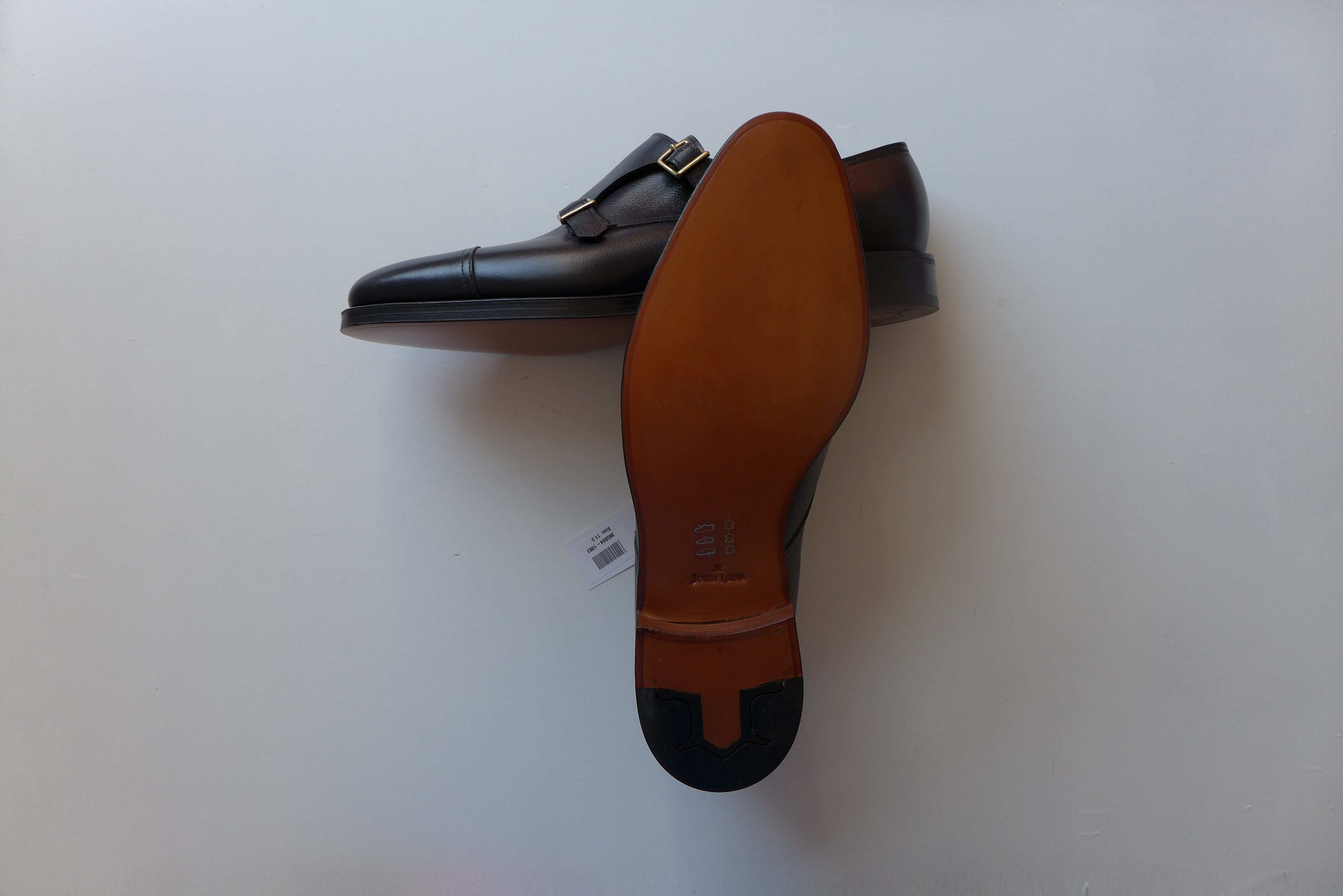 John Lobb John Lobb William Monk Strap Shoes - Black Grain Leather Size US 12.5 / EU 45-46 - 10 Thumbnail