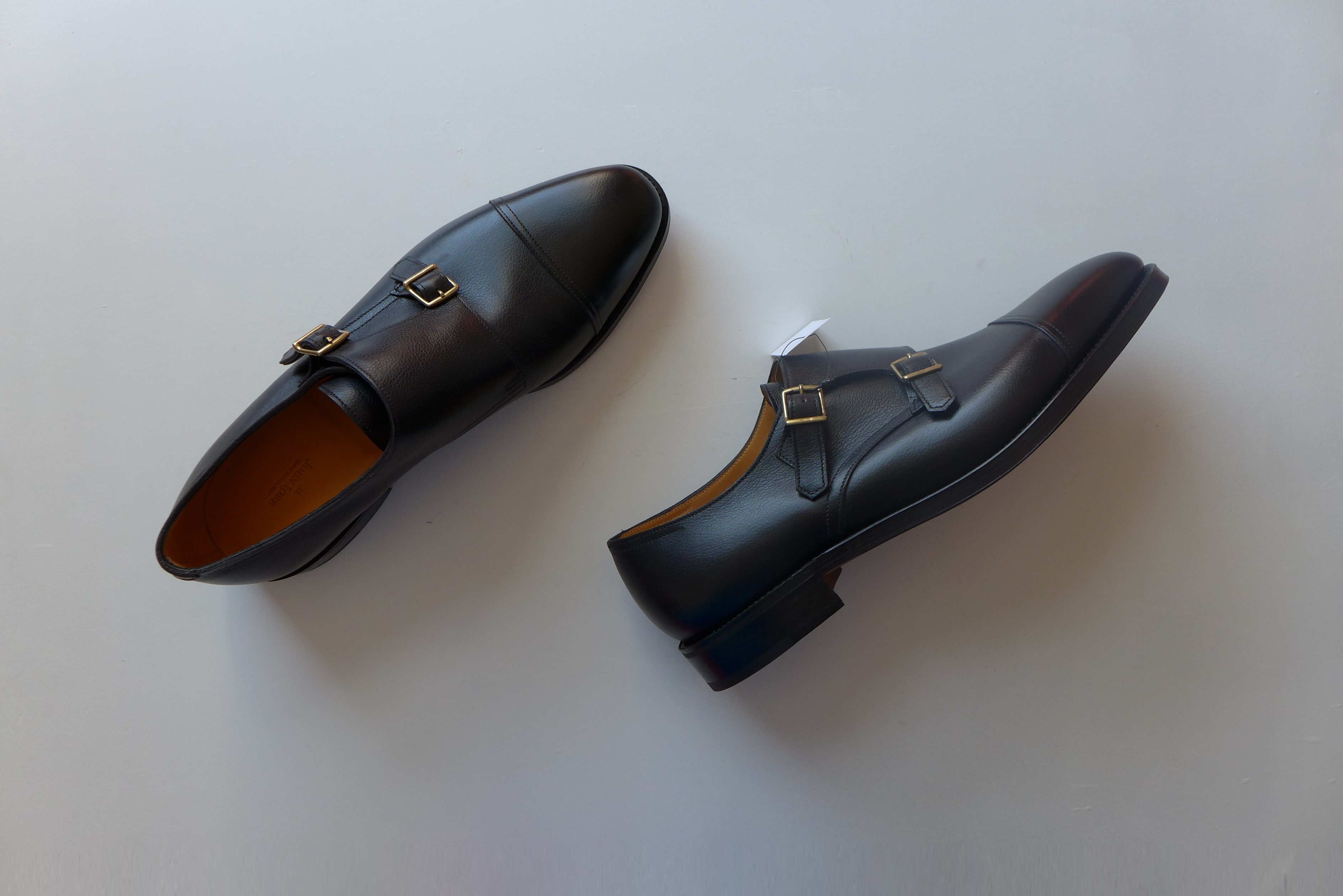 John Lobb John Lobb William Monk Strap Shoes - Black Grain Leather Size US 12.5 / EU 45-46 - 3 Thumbnail