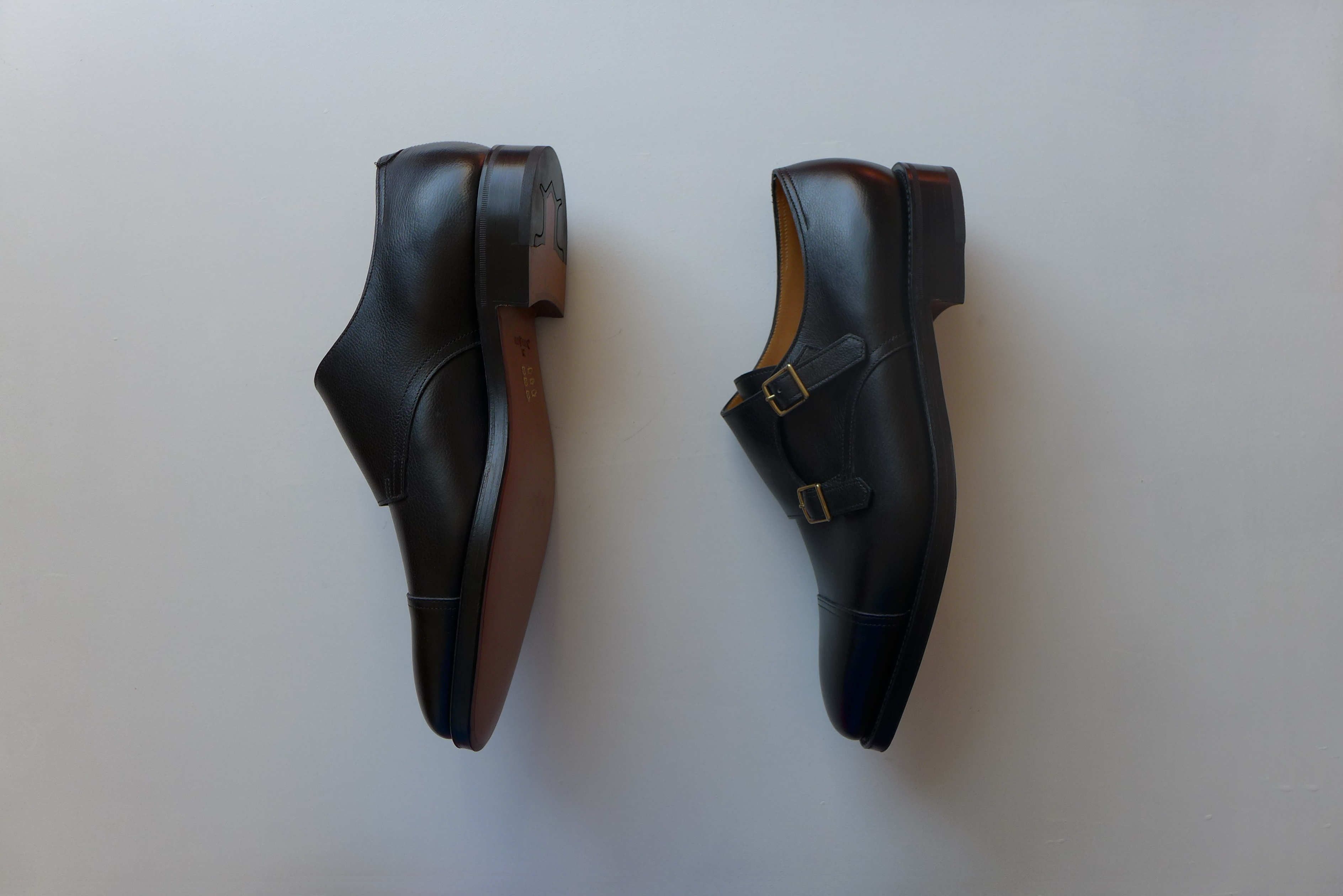 John Lobb John Lobb William Monk Strap Shoes - Black Grain Leather Size US 12.5 / EU 45-46 - 5 Thumbnail