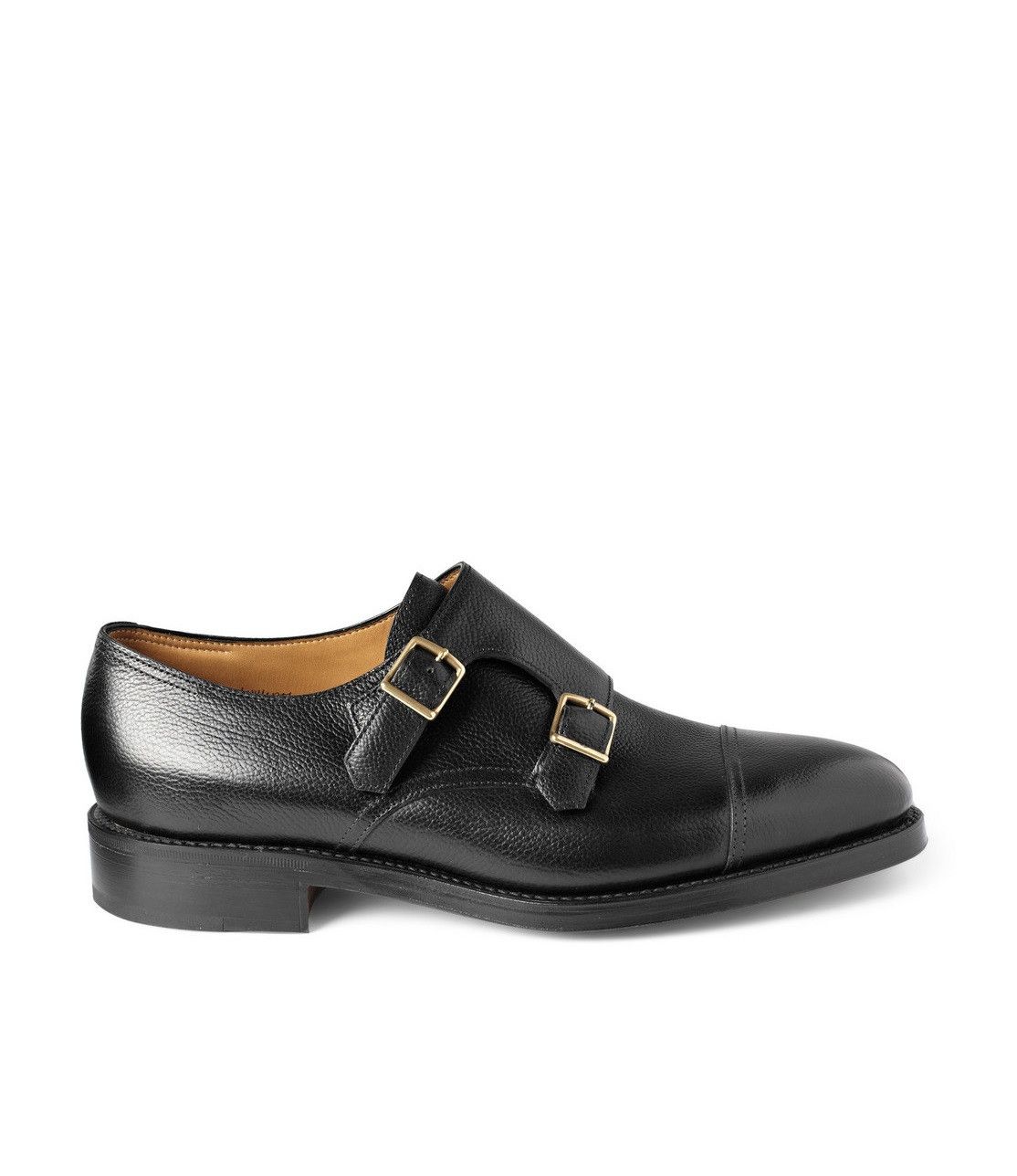John Lobb John Lobb William Monk Strap Shoes - Black Grain Leather Size US 12.5 / EU 45-46 - 1 Thumbnail
