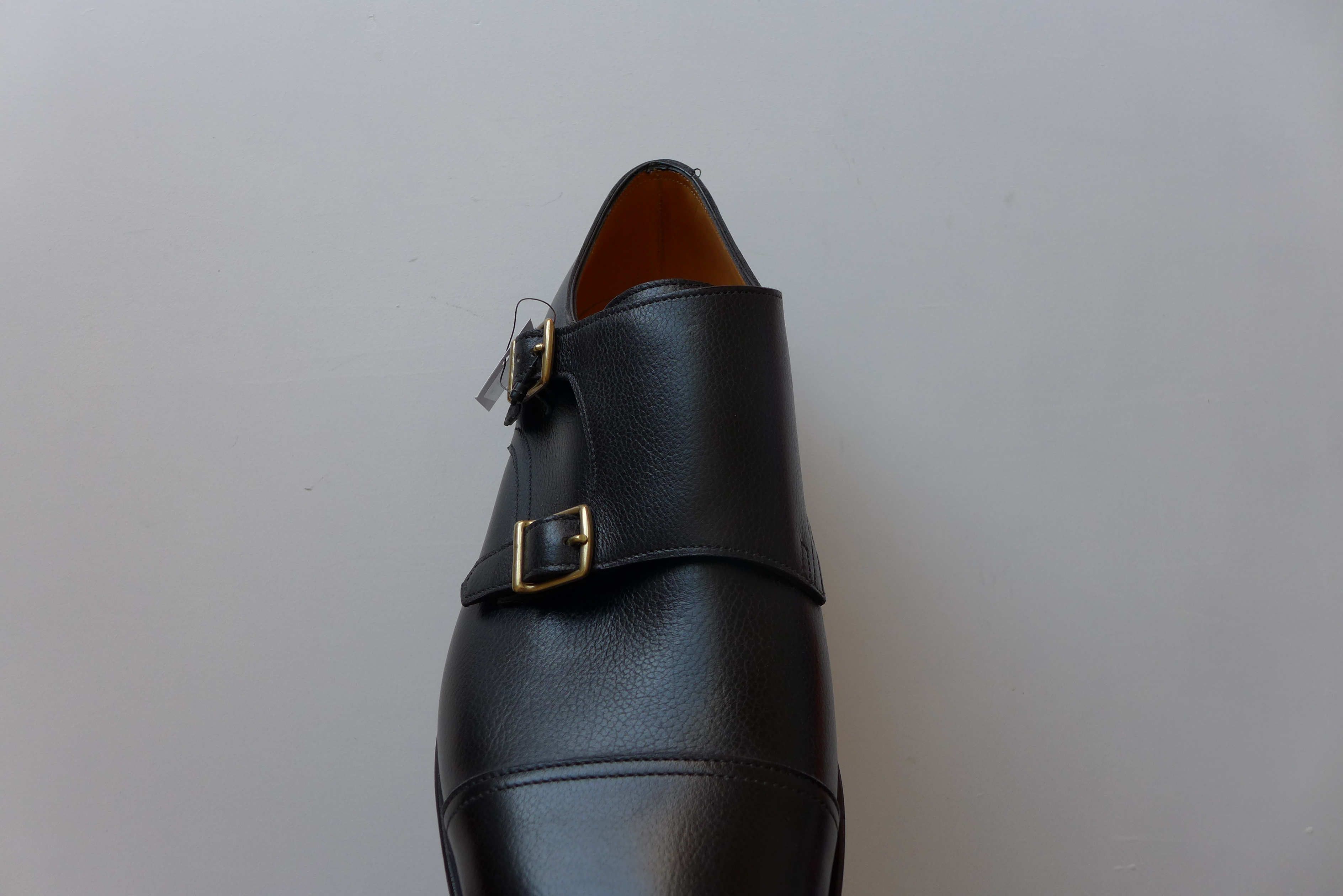 John Lobb John Lobb William Monk Strap Shoes - Black Grain Leather Size US 12.5 / EU 45-46 - 8 Thumbnail