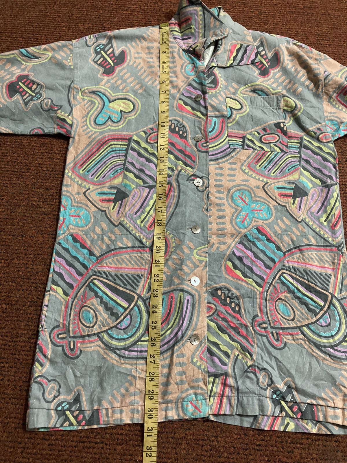 Issey Miyake Vintage Issey Sport Abstract Fish Painting Shirts Size M / US 6-8 / IT 42-44 - 10 Thumbnail