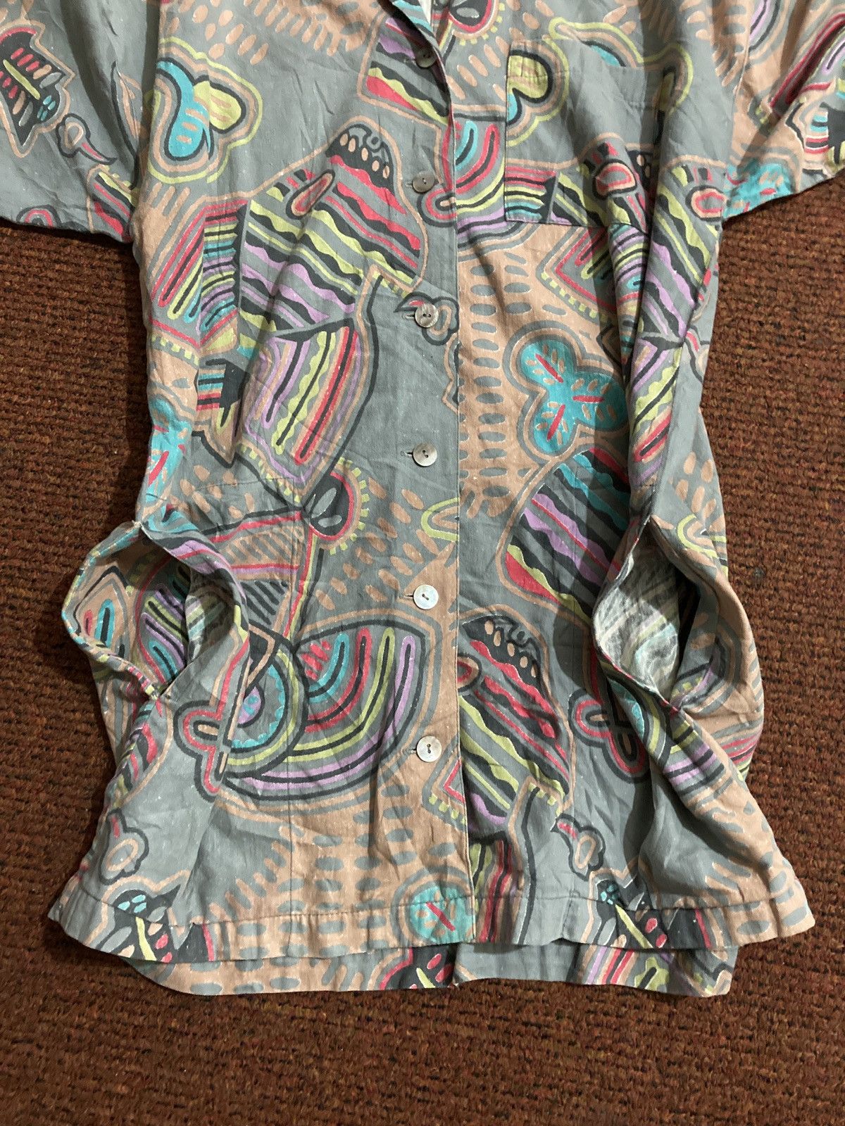 Issey Miyake Vintage Issey Sport Abstract Fish Painting Shirts Size M / US 6-8 / IT 42-44 - 7 Thumbnail
