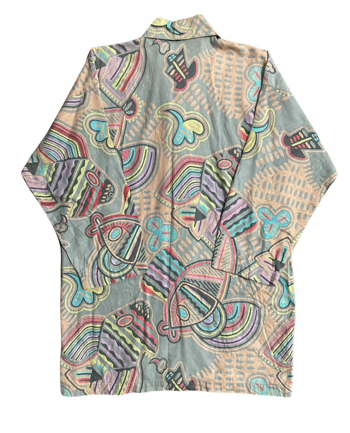 Issey Miyake Vintage Issey Sport Abstract Fish Painting Shirts Size M / US 6-8 / IT 42-44 - 2 Thumbnail
