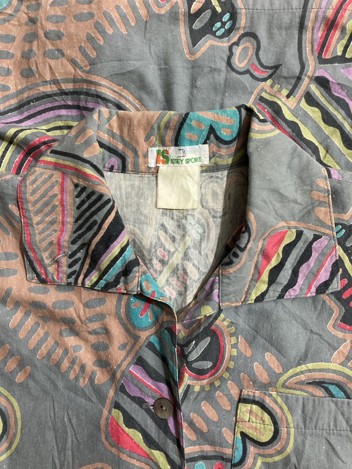 Issey Miyake Vintage Issey Sport Abstract Fish Painting Shirts Size M / US 6-8 / IT 42-44 - 4 Thumbnail