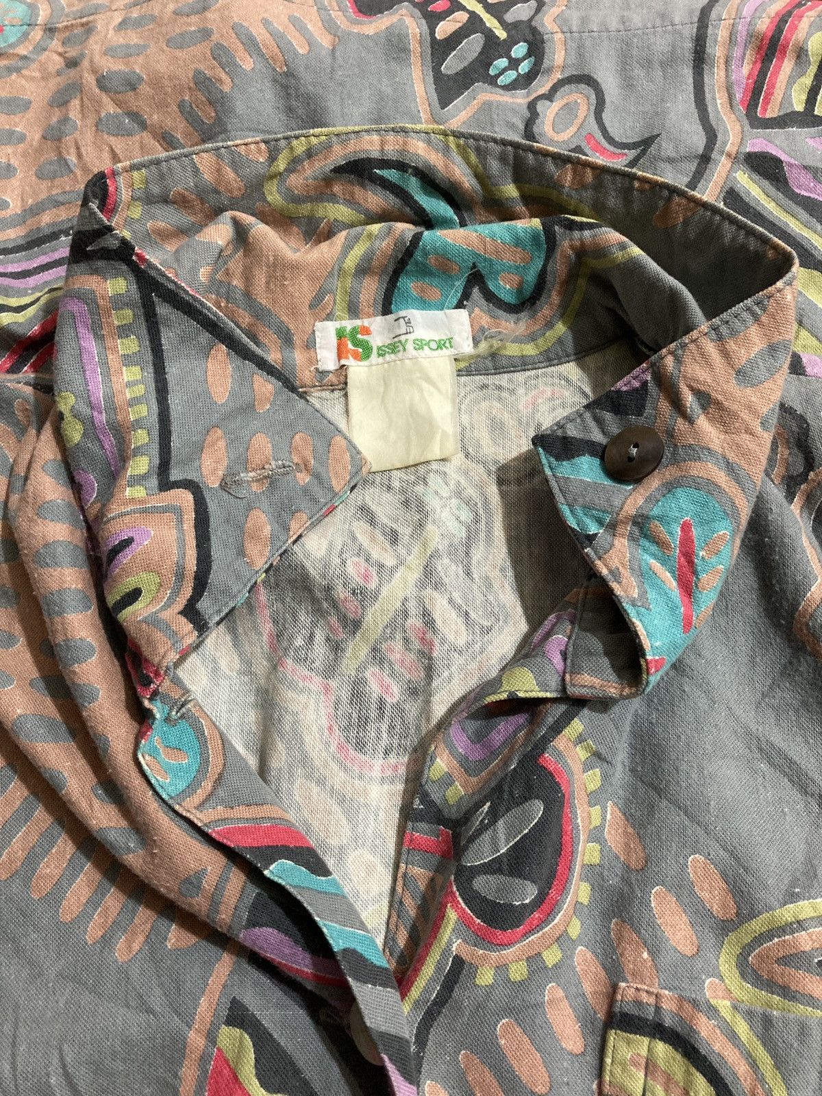 Issey Miyake Vintage Issey Sport Abstract Fish Painting Shirts Size M / US 6-8 / IT 42-44 - 5 Thumbnail