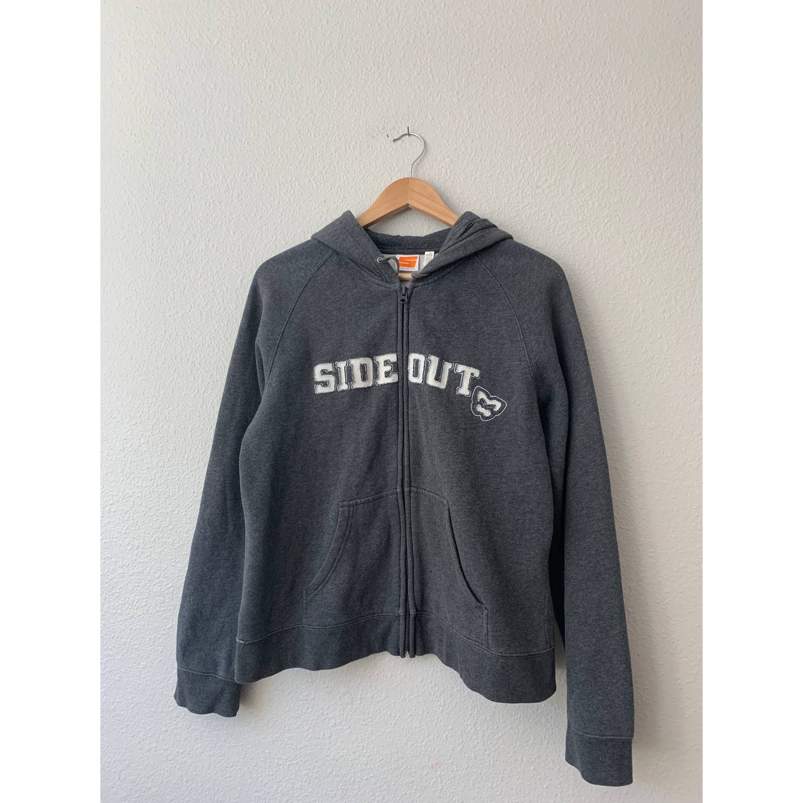 Vintage y2k Side Out Fullzip Hoodie Skater Surfer Sweatshirt Grailed