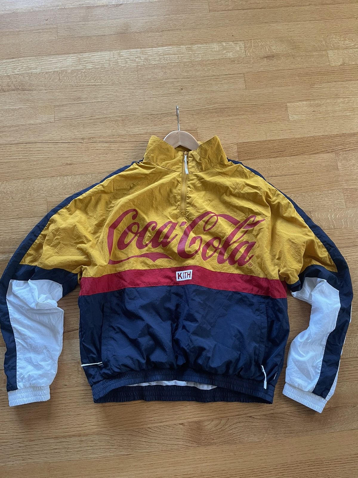 Coca Cola × Kith Kith x Coca Cola windbreaker in yellow, size medium |  Grailed