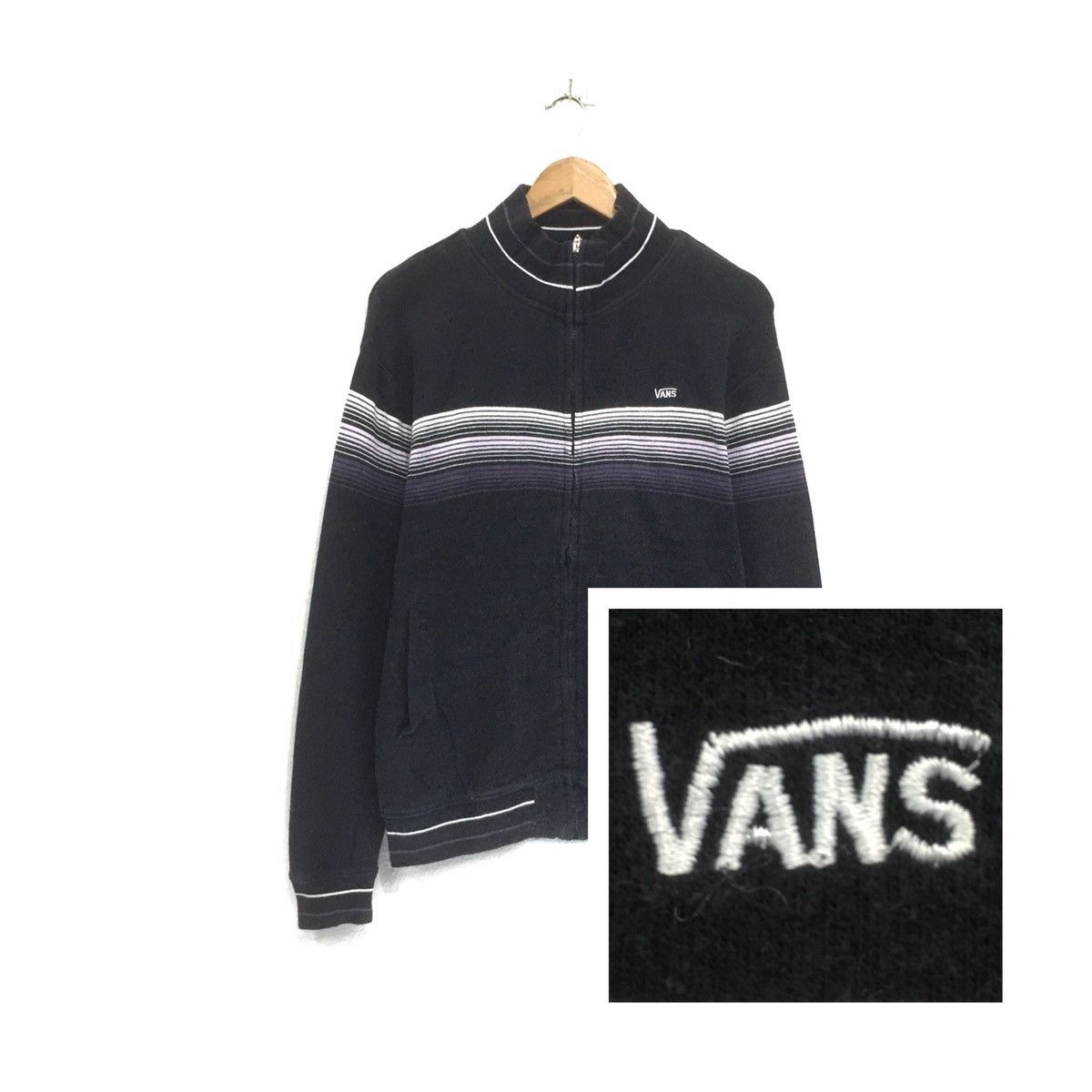 Japanese Brand × Vans Vintage VANS Sweatshirt Zipper Up Sweater Vans Size US M / EU 48-50 / 2 - 1 Thumbnail