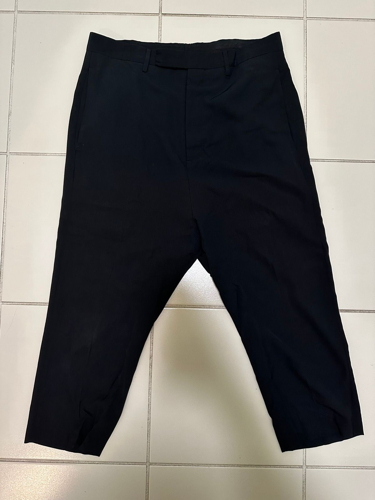 Pre-owned Rick Owens Mainline Cropped Astaires In Black
