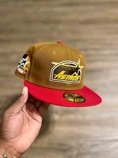 Houston Astro's Brown Fitted Hat Size 7 1/4 TRAVIS SCOTT Astroworld  Color-way