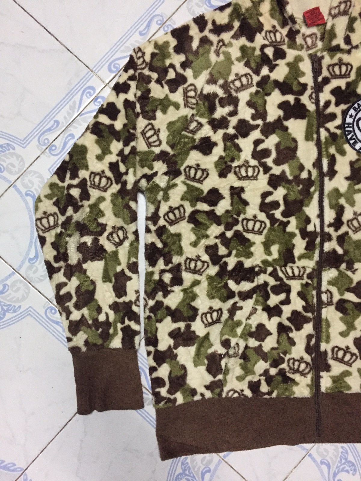 Japanese Brand FullPrint Babydoll Military Camo Fleece Hoodie Jacket Size US L / EU 52-54 / 3 - 2 Thumbnail