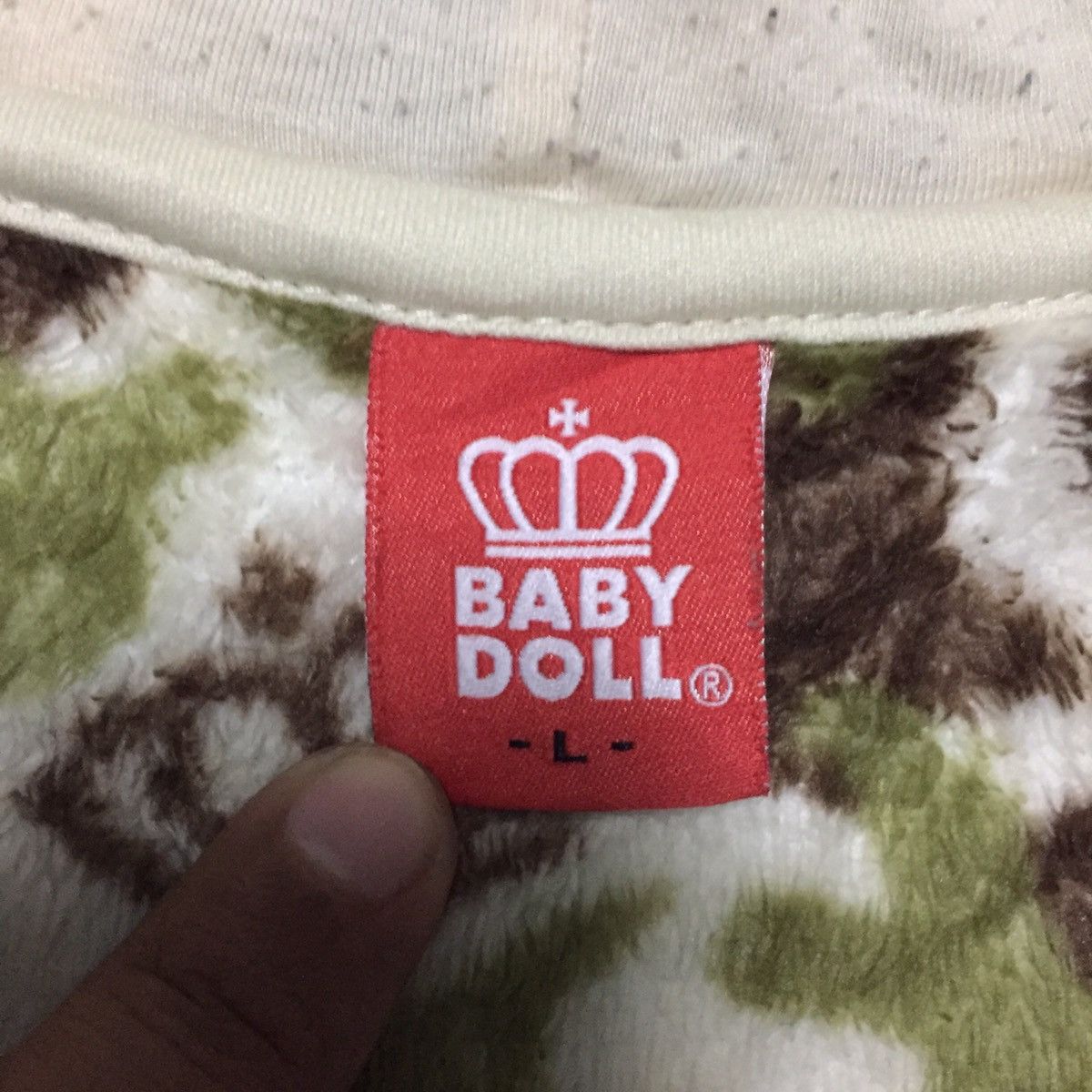 Japanese Brand FullPrint Babydoll Military Camo Fleece Hoodie Jacket Size US L / EU 52-54 / 3 - 14 Thumbnail