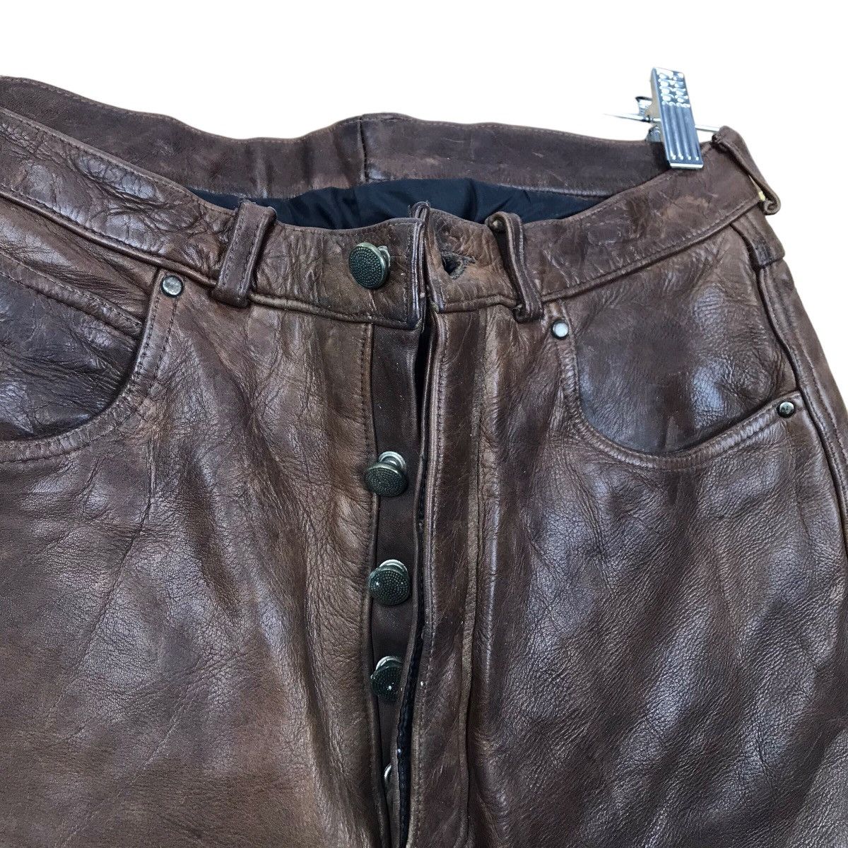 Emporio Armani Vintage Emporio Armani Leather Pants Size US 27 - 3 Thumbnail