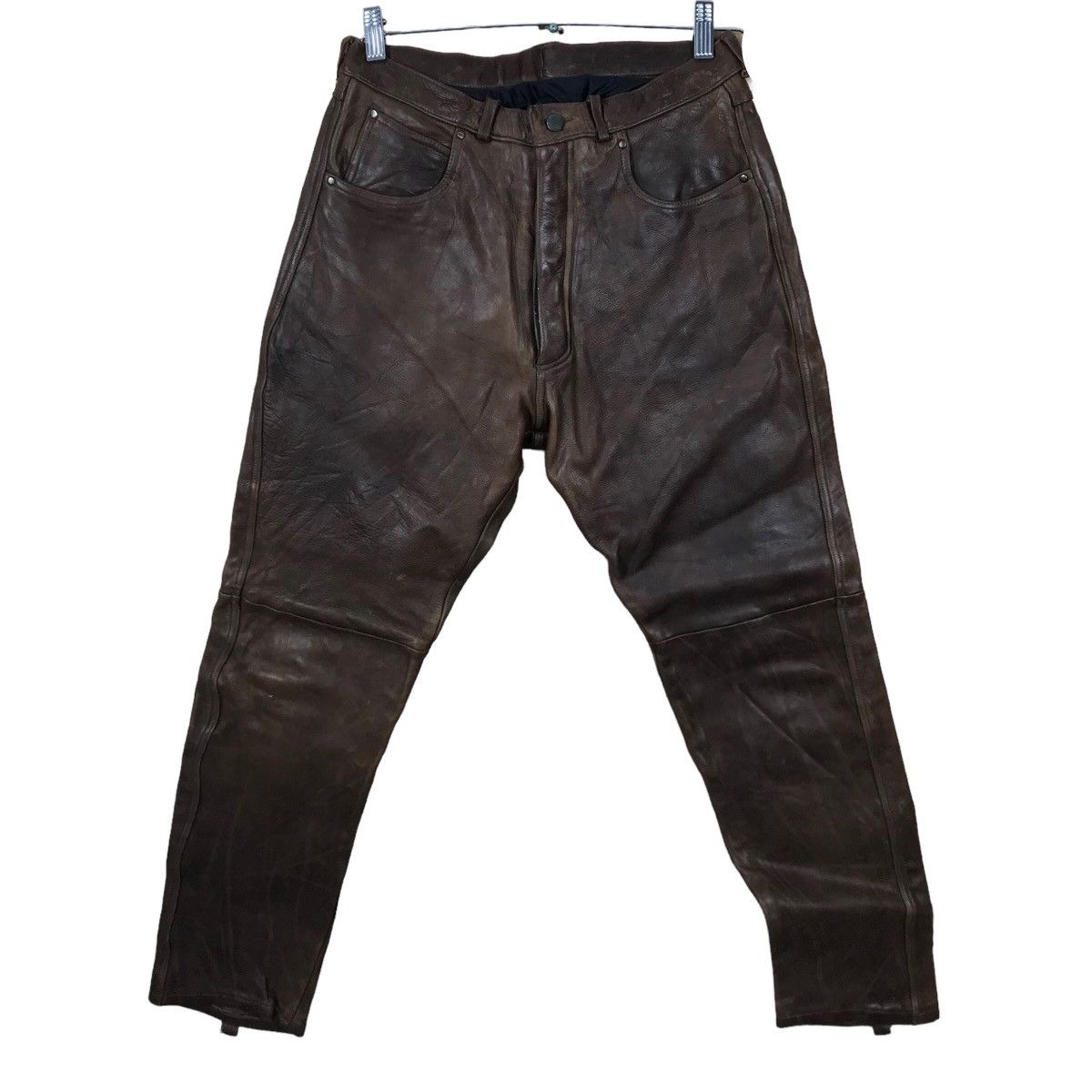 Emporio Armani Vintage Emporio Armani Leather Pants Size US 27 - 11 Thumbnail