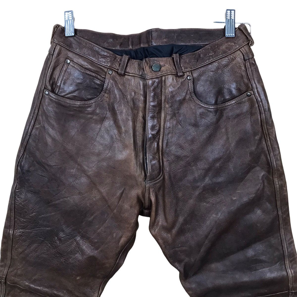 Emporio Armani Vintage Emporio Armani Leather Pants Size US 27 - 2 Thumbnail