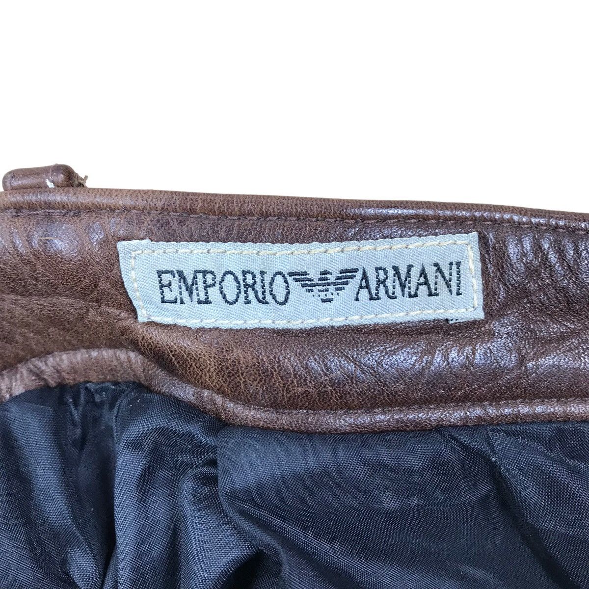Emporio Armani Vintage Emporio Armani Leather Pants Size US 27 - 4 Thumbnail