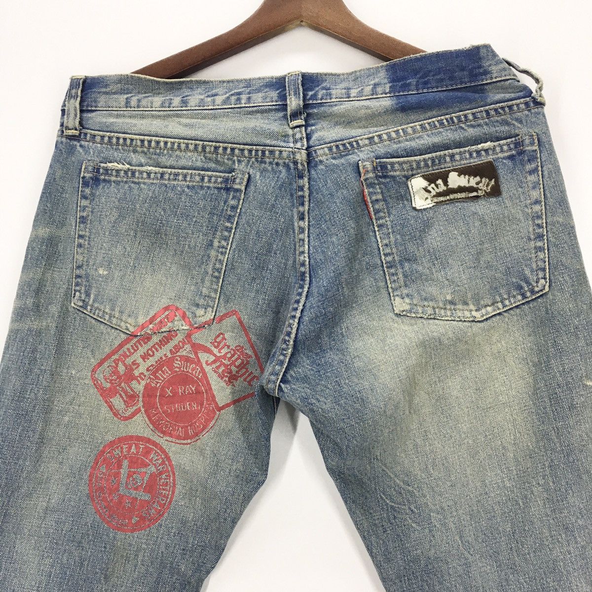 Japanese Brand RNA Inc. Japan Distressed Patchwork Denim Size US 32 / EU 48 - 6 Thumbnail