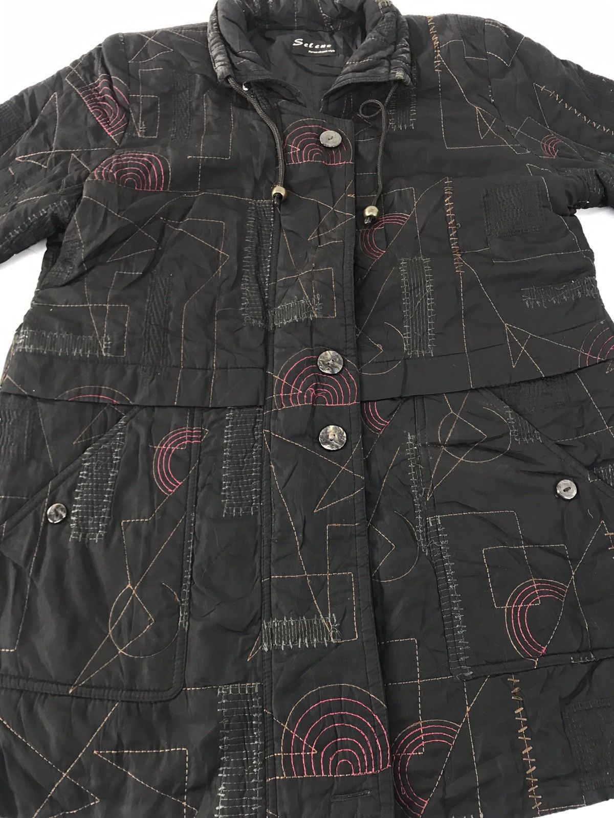 Japanese Brand Selene Pursue Elegant Luxury Style Patchwork Fashion Size M / US 6-8 / IT 42-44 - 3 Thumbnail