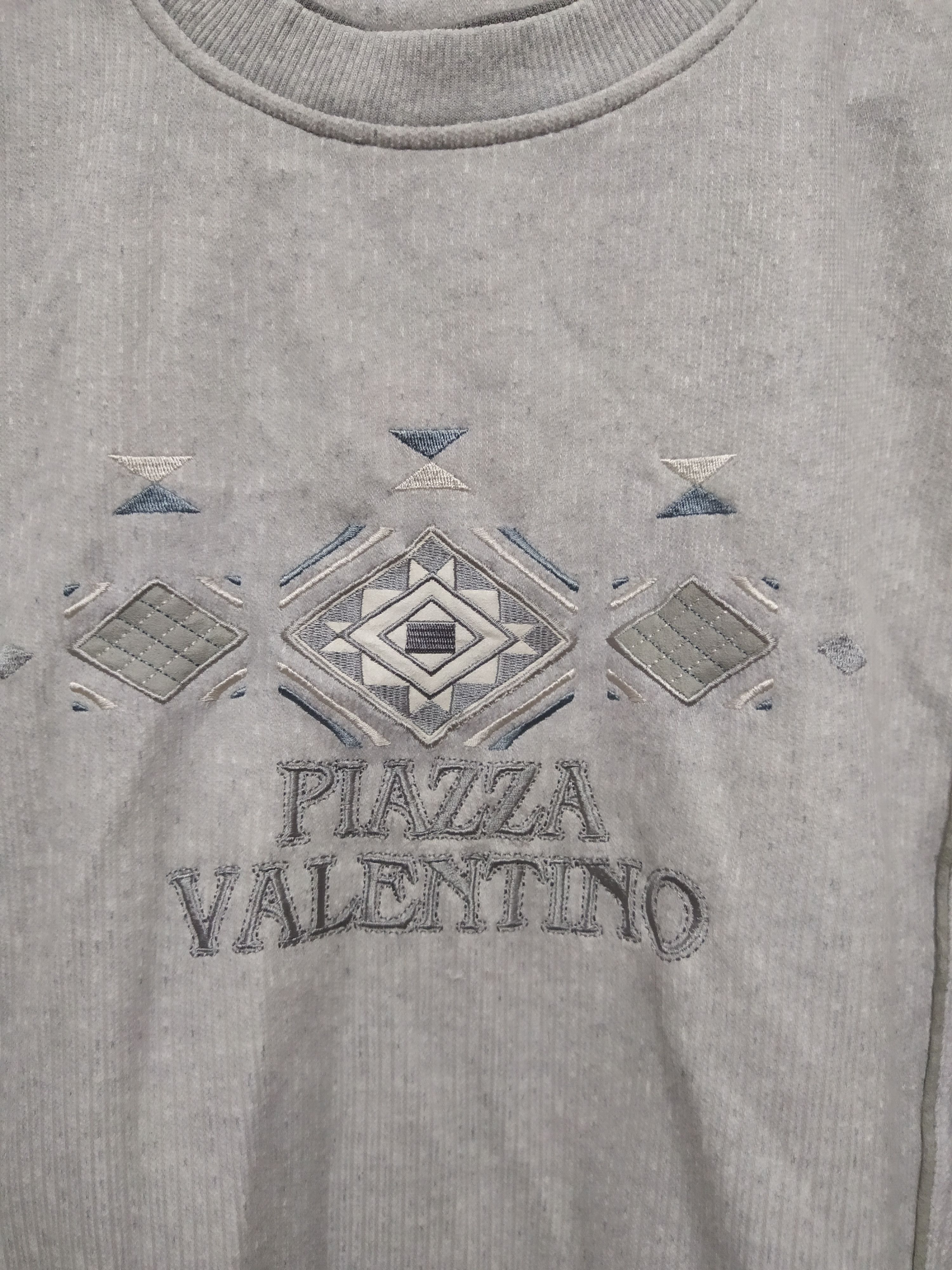 Designer PIAZZA VALENTINO SWEATSHIRT BIG LOGO (B601) Size US L / EU 52-54 / 3 - 2 Thumbnail