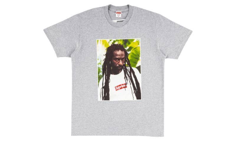 Supreme Buju Banton Tee Shirt Grey DS in bag