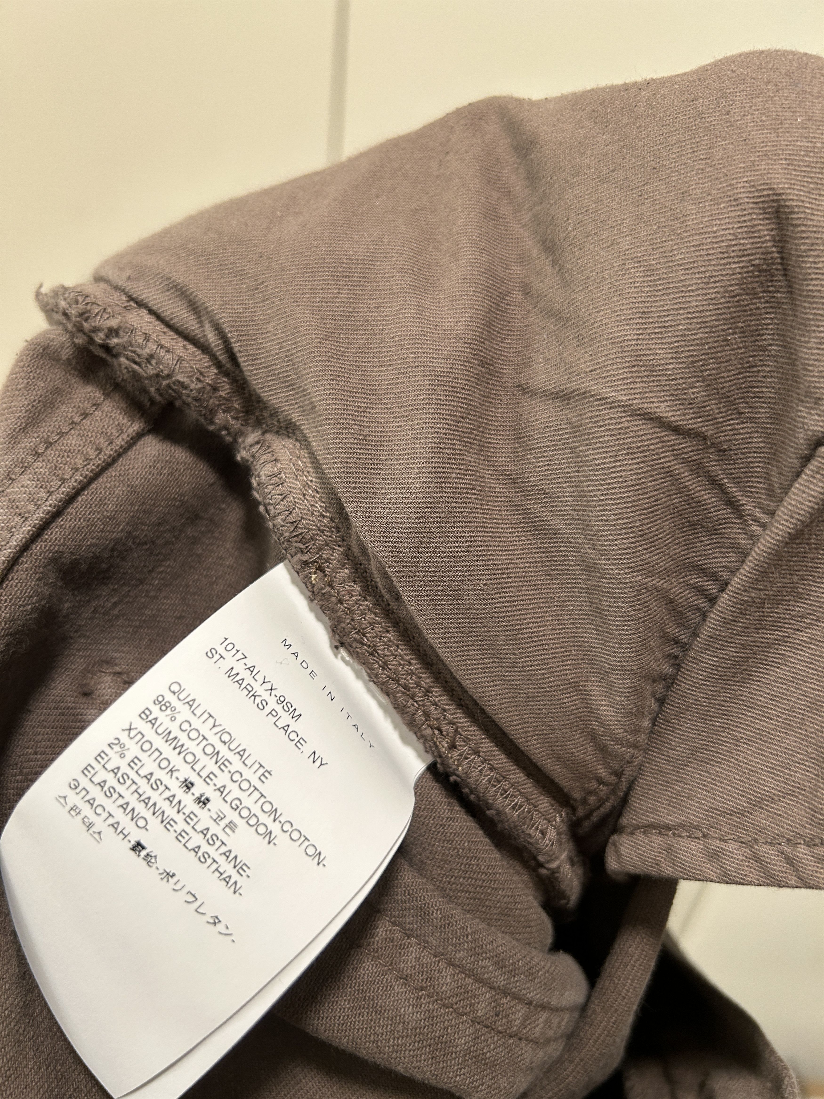 1017 ALYX 9SM 1017 ALYX 9SM Treated Denim Jeans 'Dark Brown' Bleached Size US 32 / EU 48 - 7 Thumbnail
