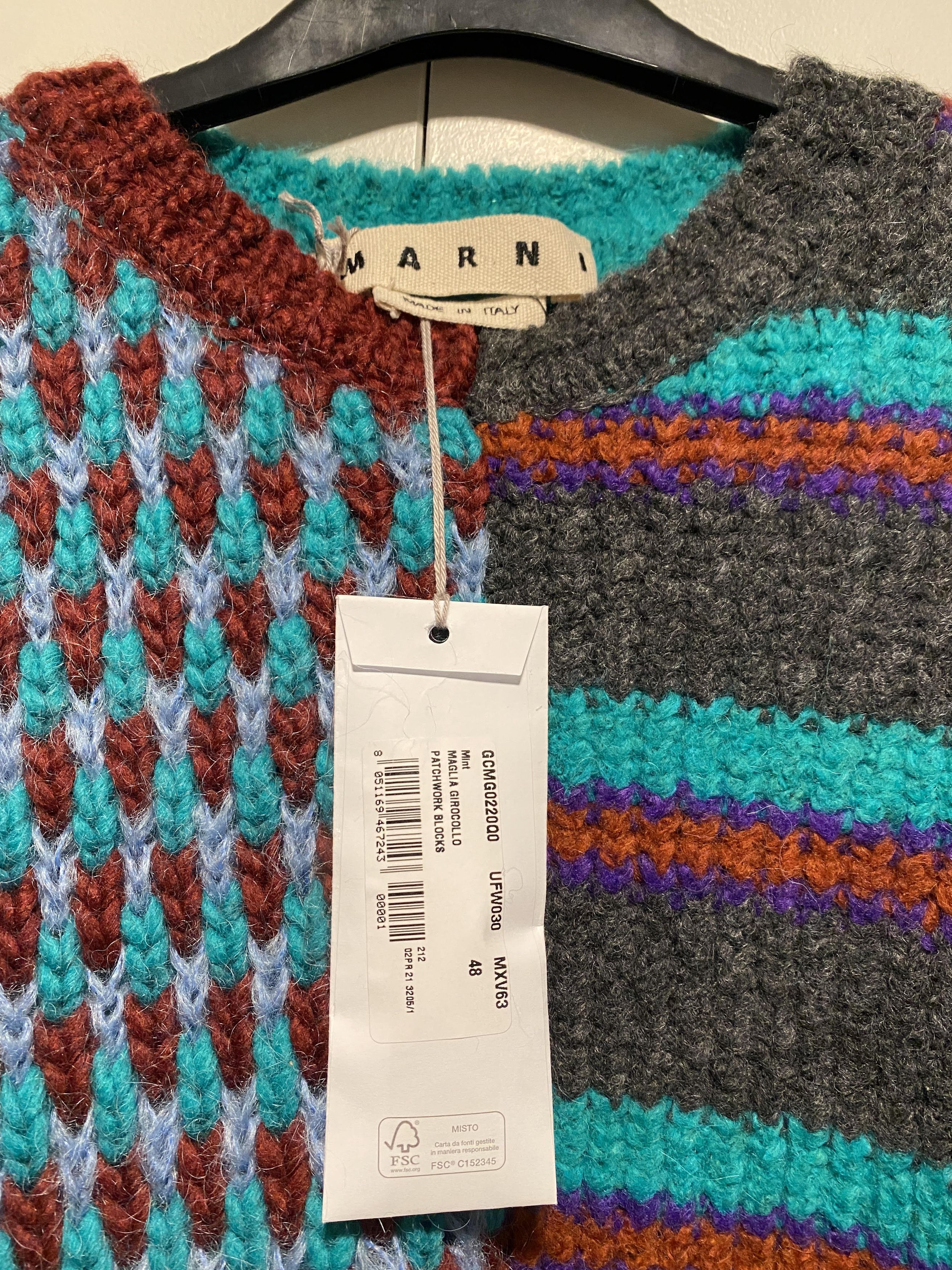 Marni marni pattern sweater wool zigzag Size US M / EU 48-50 / 2 - 3 Thumbnail