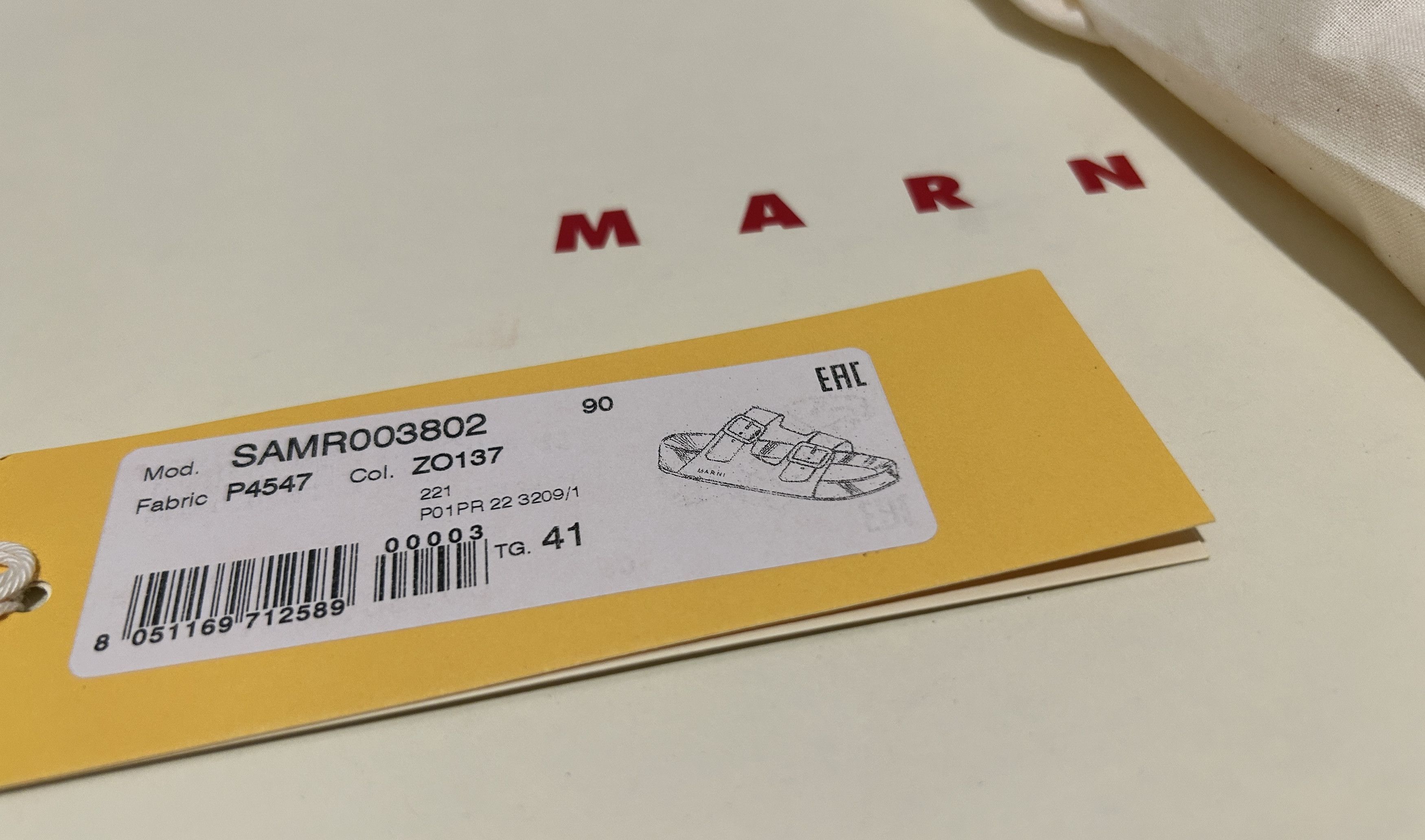 Marni Marni printed buckle slides knit - black Size US 8 / EU 41 - 8 Thumbnail