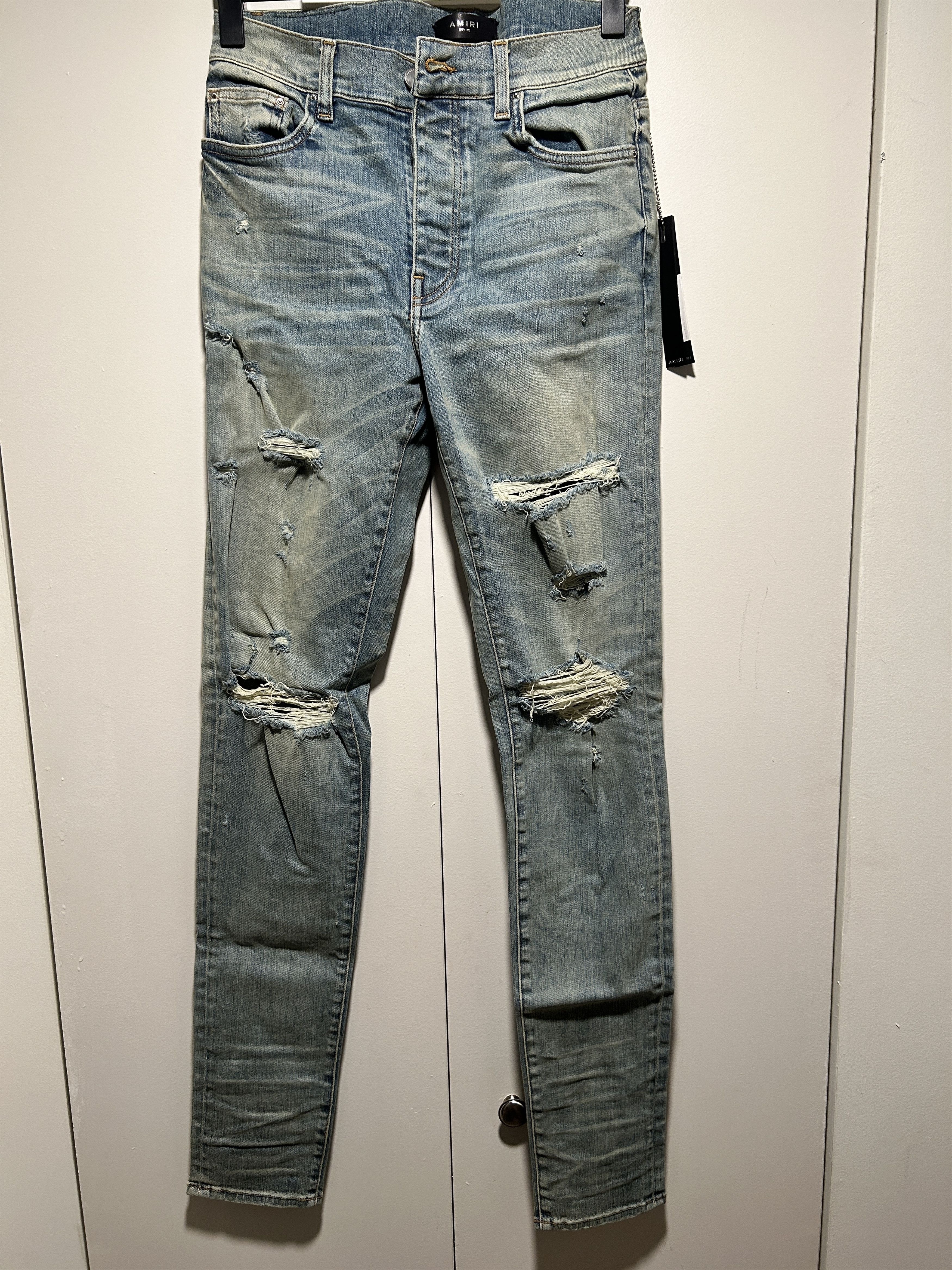 Amiri Amiri Thrasher Classic Skinny Stretch Jeans Dust Indigo Size US 32 / EU 48 - 1 Thumbnail