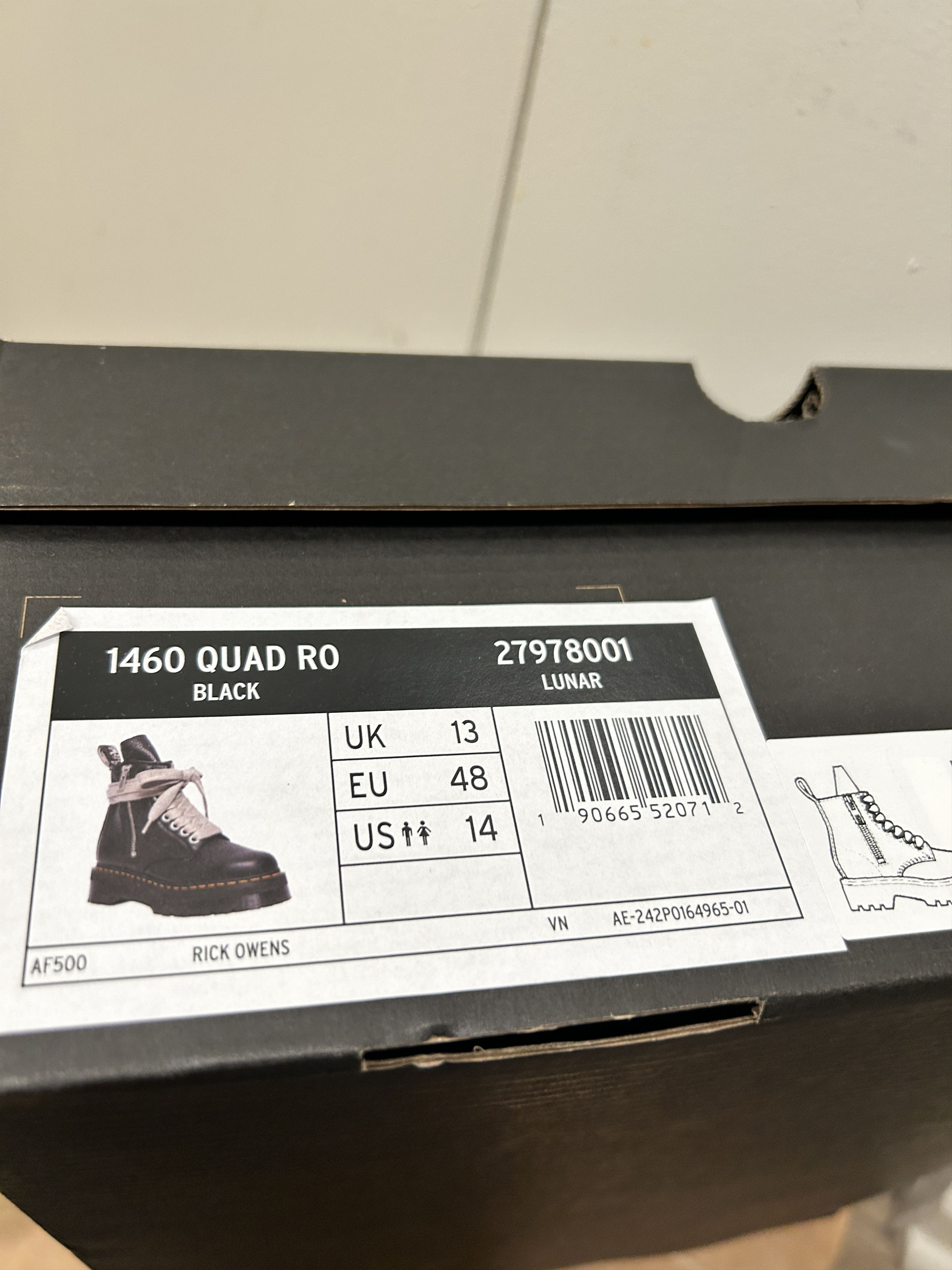 Dr. Martens × Rick Owens Rick Owens X Dr Martens 1460 Quad RO Size US 14 / EU 47 - 9 Thumbnail