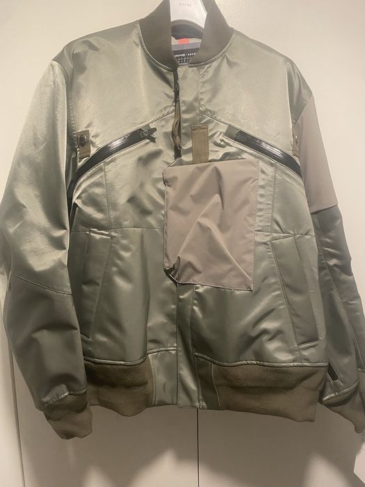 Acronym SACAI X ACRONYM MA-1 BOMBER JACKET SAGE -F/W 21 | Grailed