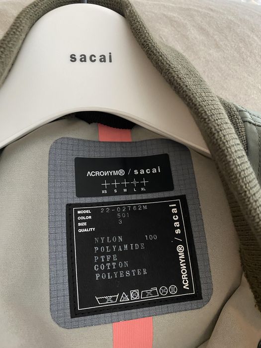 Acronym SACAI X ACRONYM MA-1 BOMBER JACKET SAGE -F/W 21 | Grailed