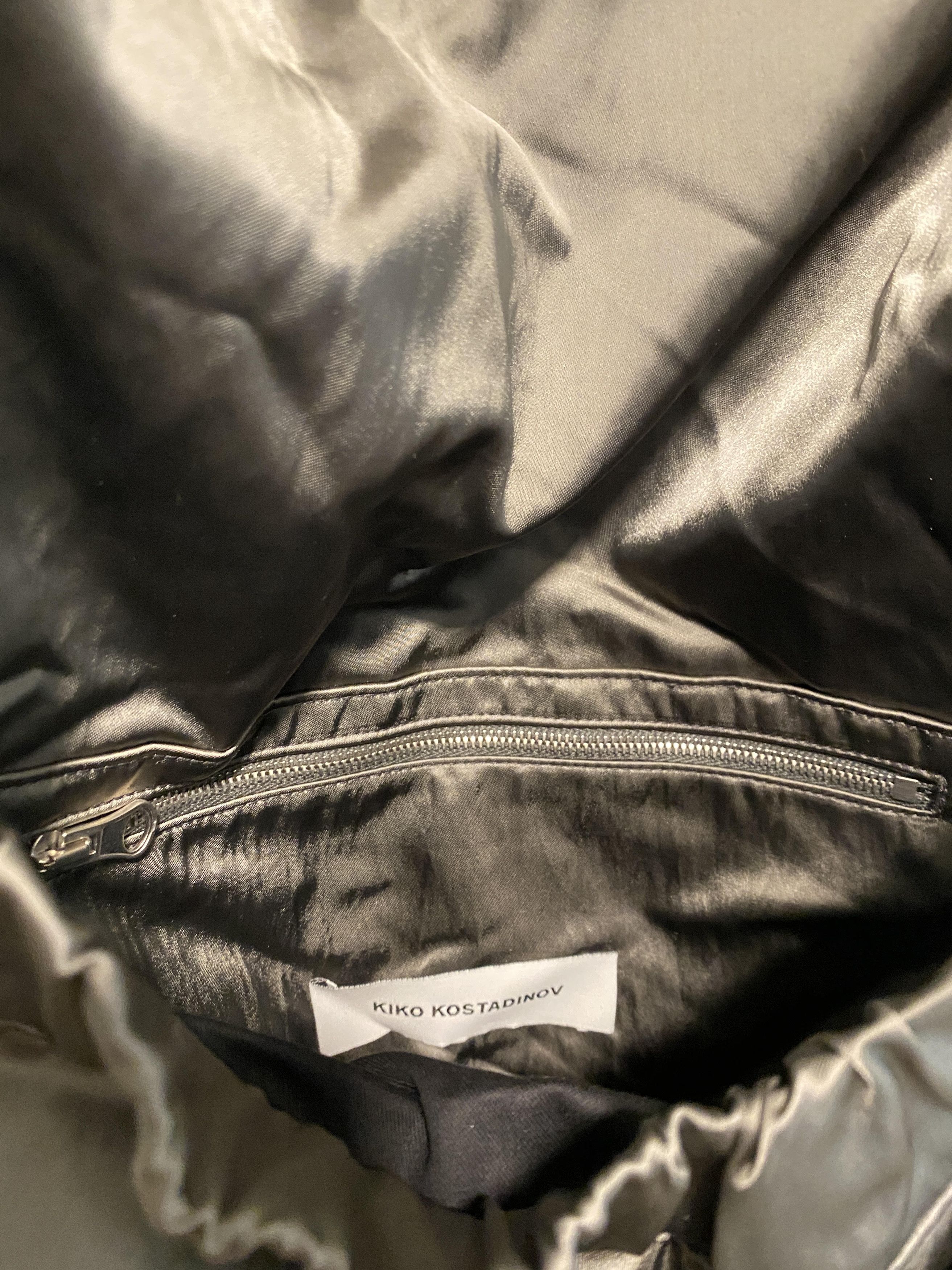 Kiko Kostadinov Doris hair trimmed messenger bag Silken Silver Silk Size ONE SIZE - 4 Thumbnail