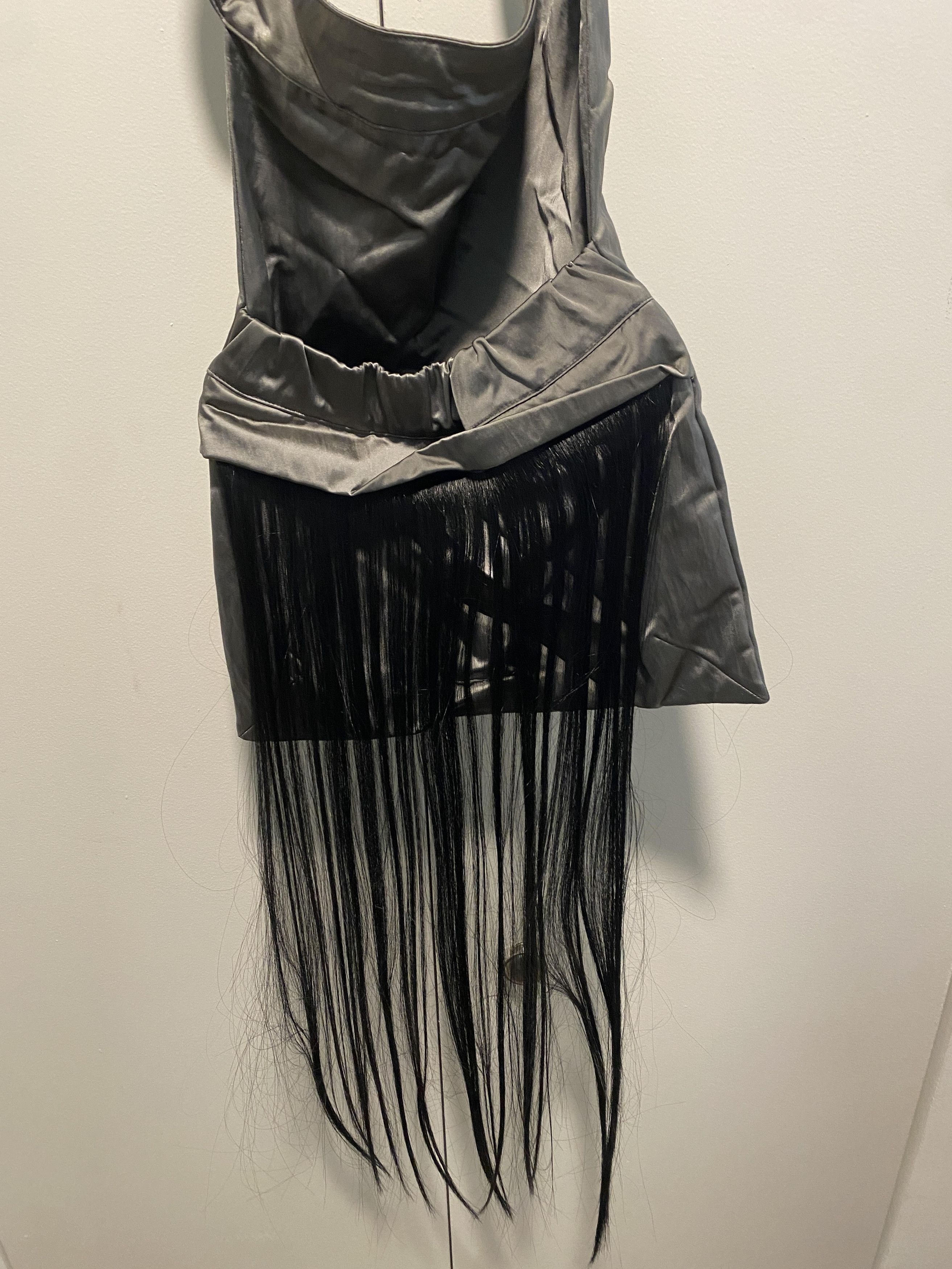 Kiko Kostadinov Doris hair trimmed messenger bag Silken Silver Silk Size ONE SIZE - 2 Thumbnail