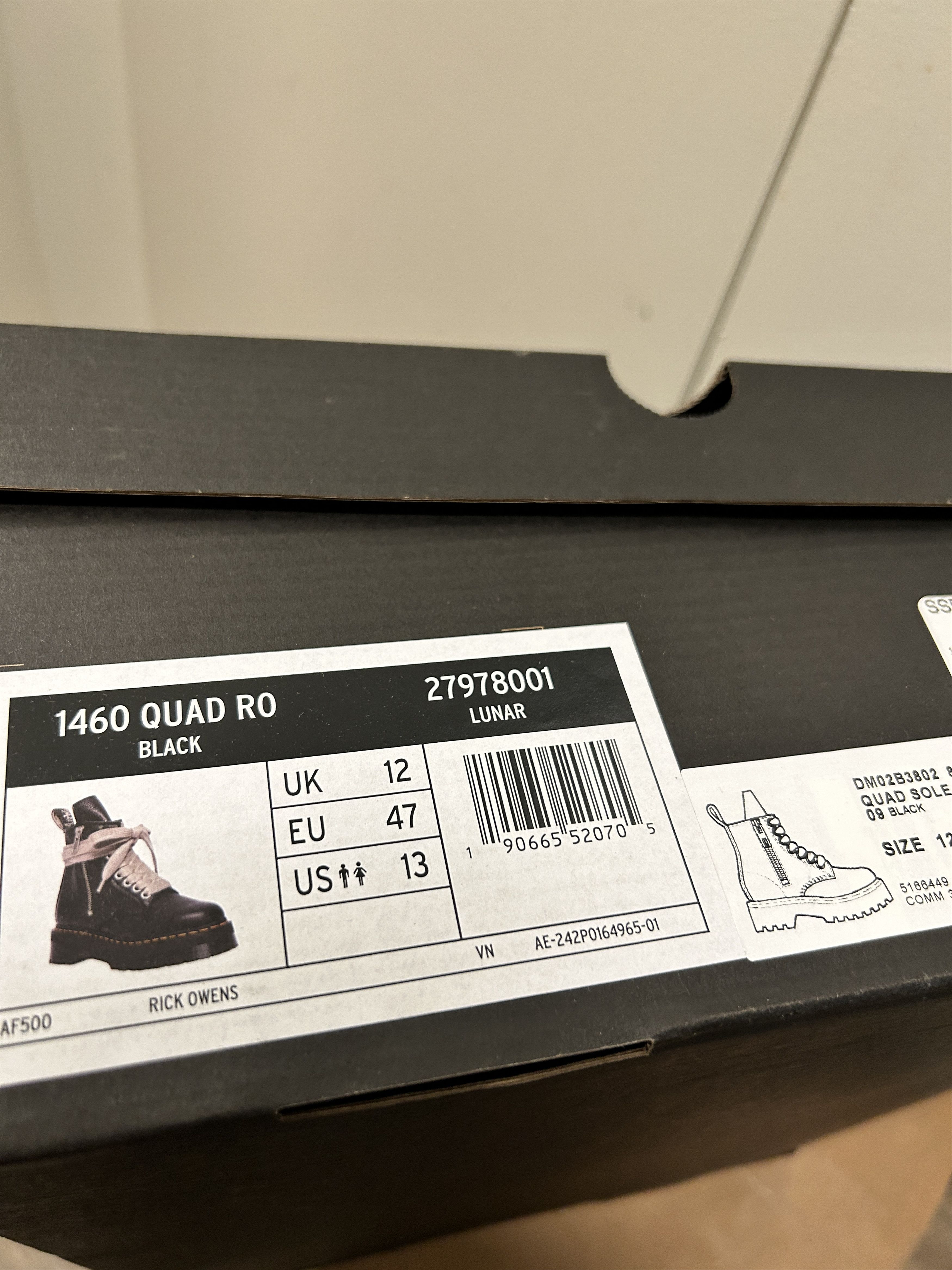 Dr. Martens × Rick Owens Rick Owens X Dr Martens 1460 Quad RO Size US 13 / EU 46 - 9 Thumbnail