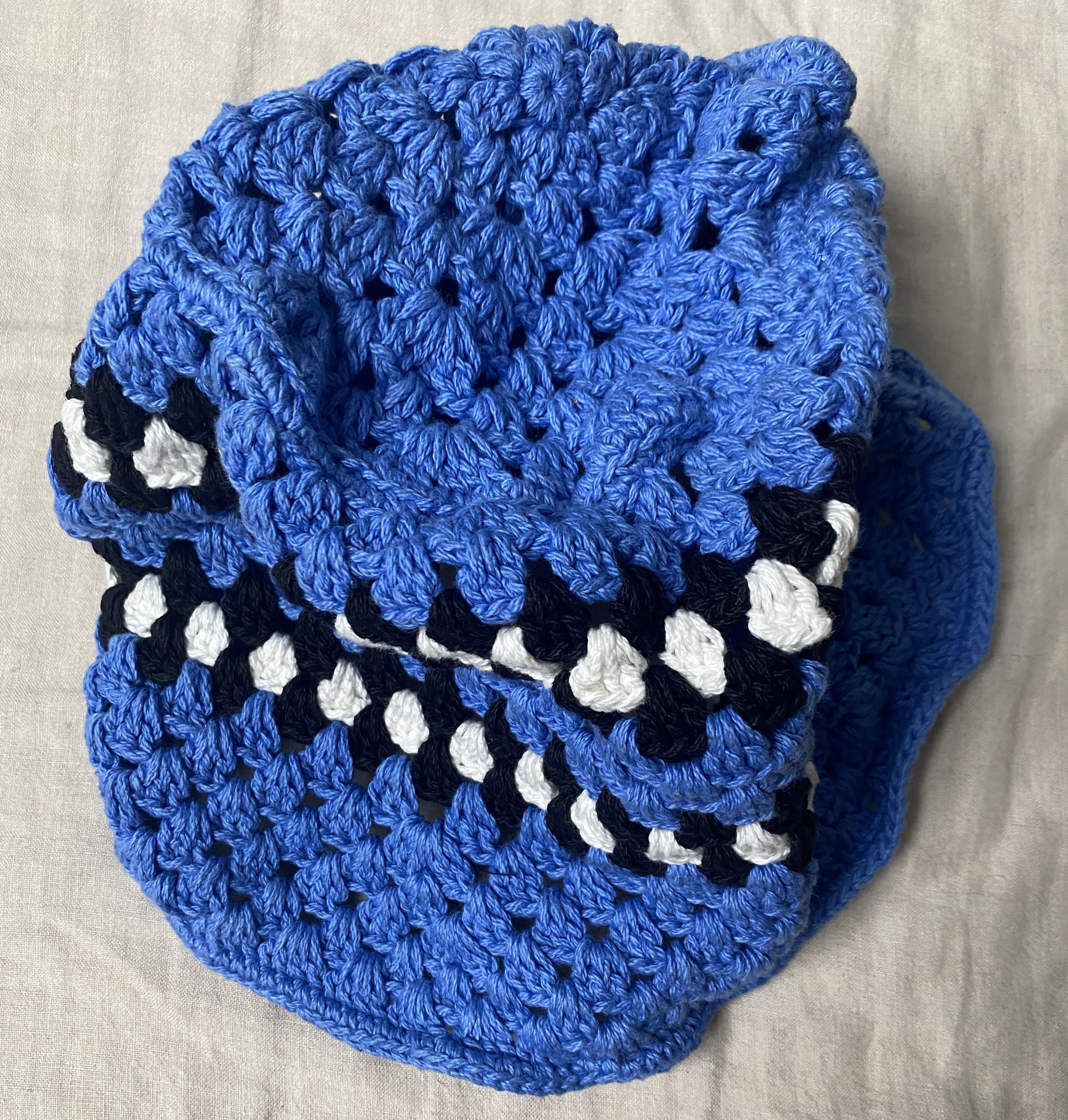 Amiri Amiri Crochet Bucket Hat Knit Blue Size ONE SIZE - 4 Thumbnail