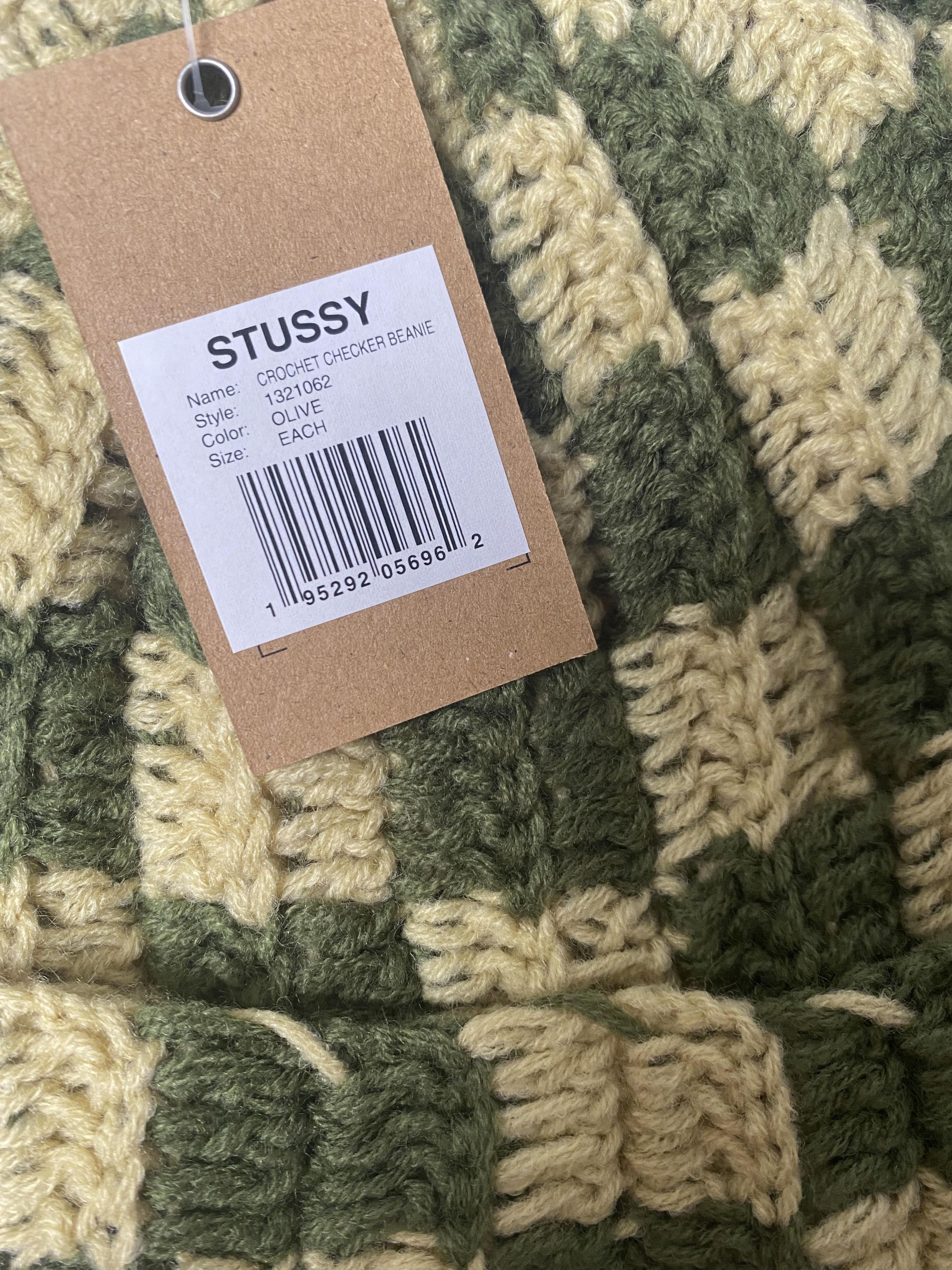 Stussy stussy crochet checker beanie - green Size ONE SIZE - 4 Thumbnail