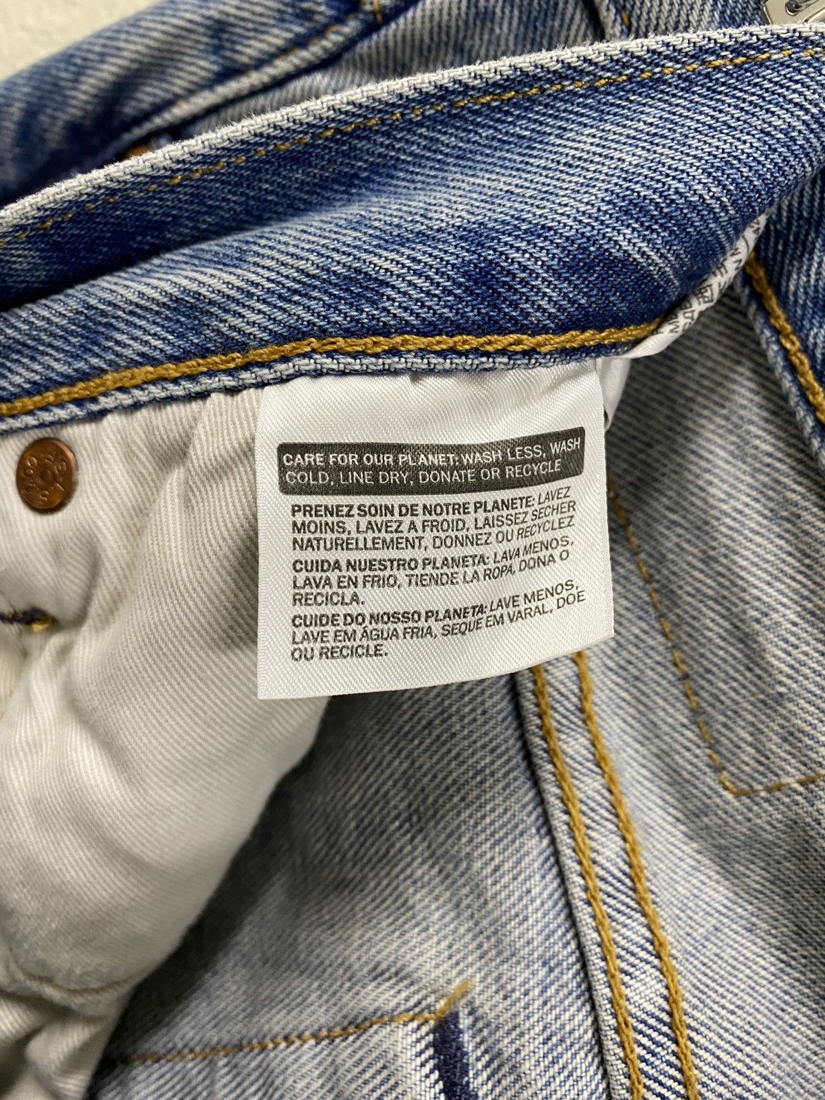 DENIM TEARS × Levi's THE COTTON WREATH JEAN VINTAGE LIGHT WASH (34x34) Size US 34 / EU 50 - 13 Thumbnail