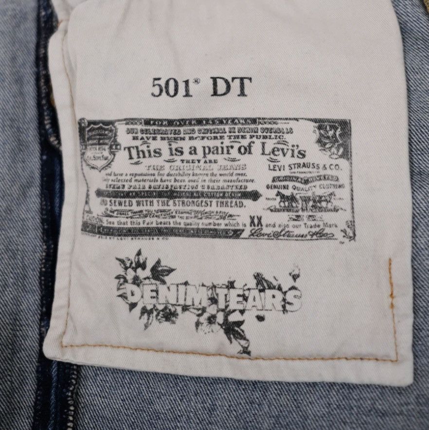 DENIM TEARS × Levi's THE COTTON WREATH JEAN VINTAGE LIGHT WASH (34x34) Size US 34 / EU 50 - 10 Thumbnail