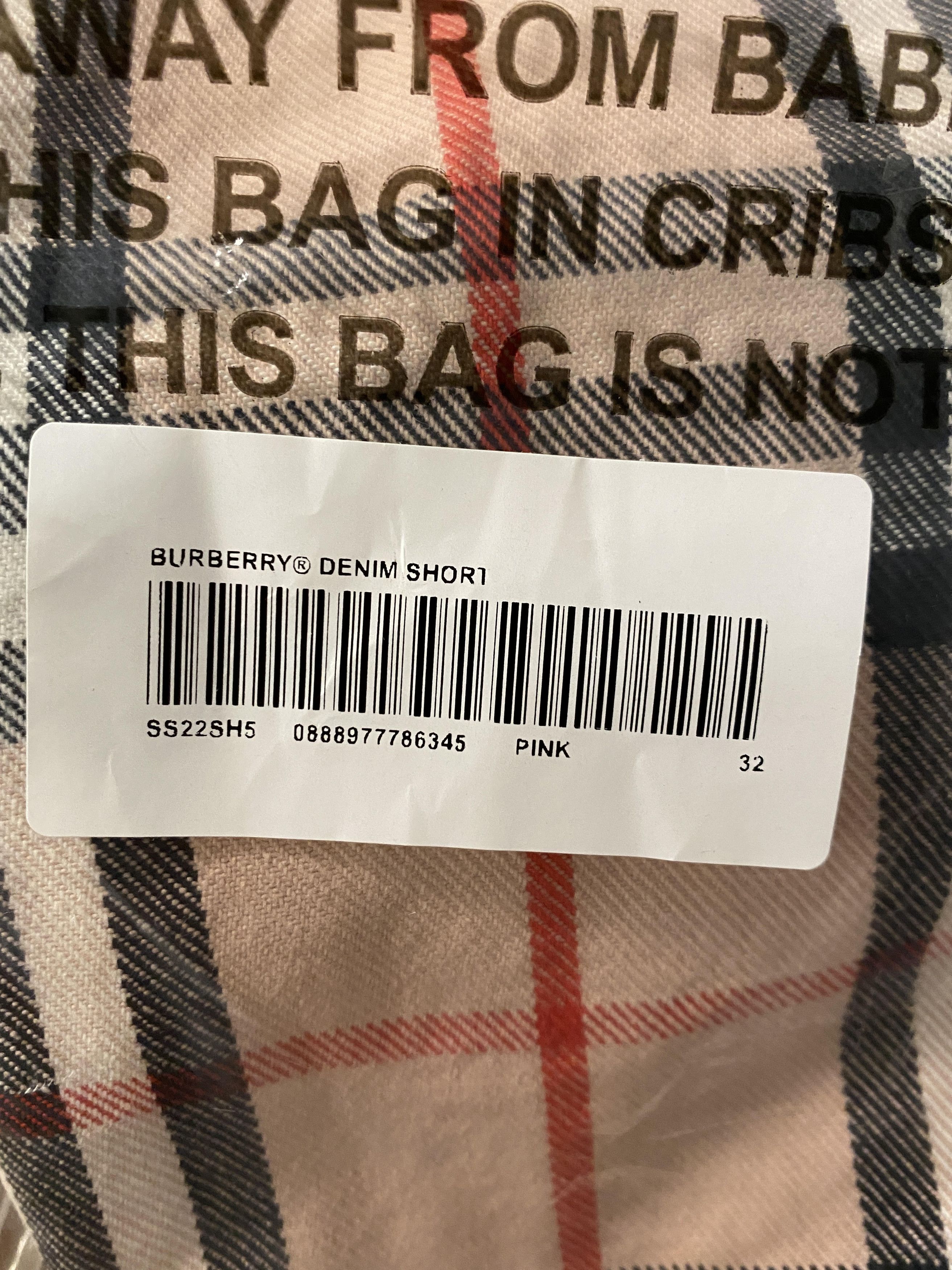 Burberry × Supreme Burberry x Supreme S/S 22 Shorts Jeans - Pink Size 32 Size US 32 / EU 48 - 3 Thumbnail