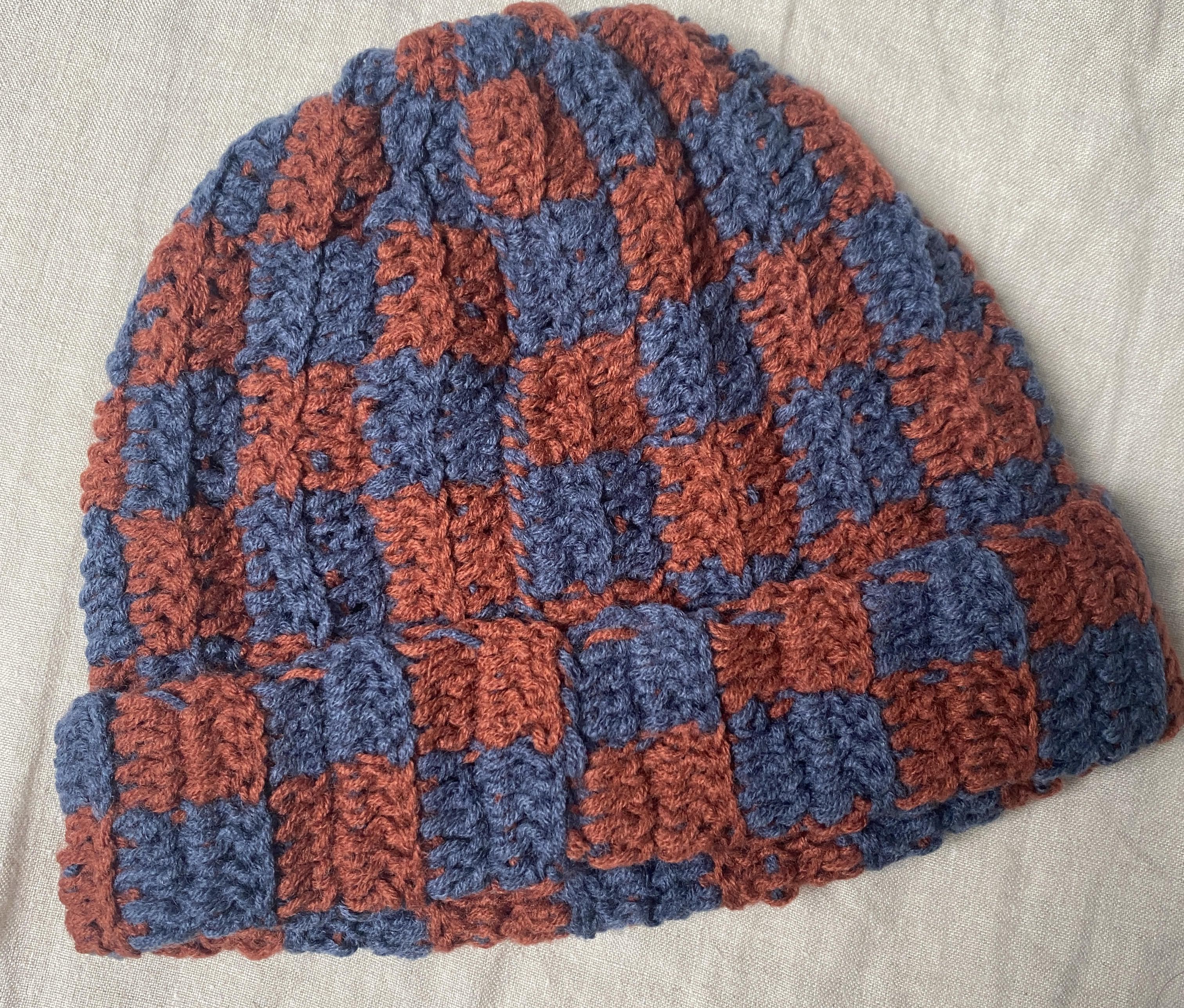Stussy stussy crochet checker beanie - navy/red Size ONE SIZE - 2 Thumbnail