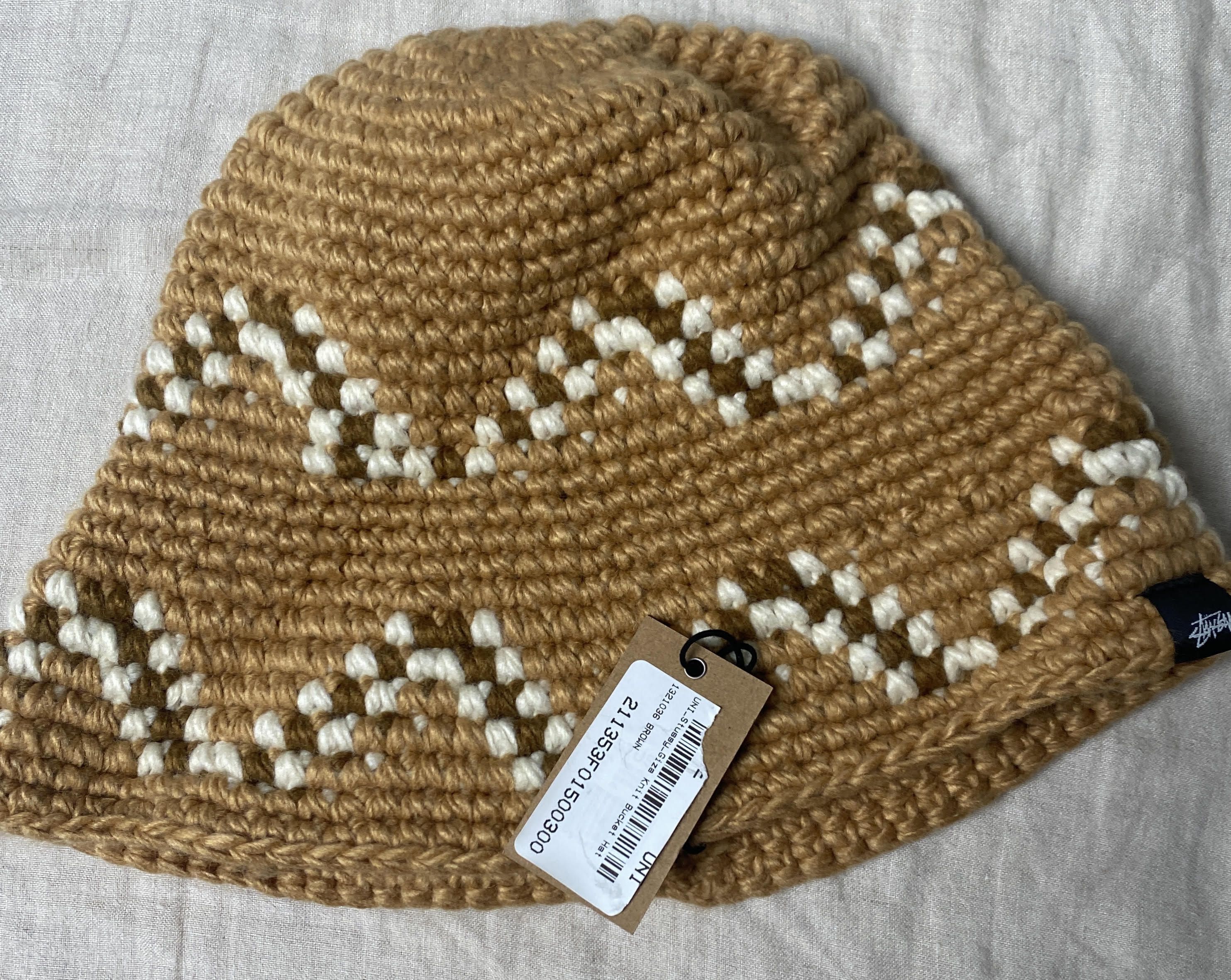 Stussy STUSSY GIZA KNIT BUCKET HAT BROWN Size ONE SIZE - 2 Thumbnail