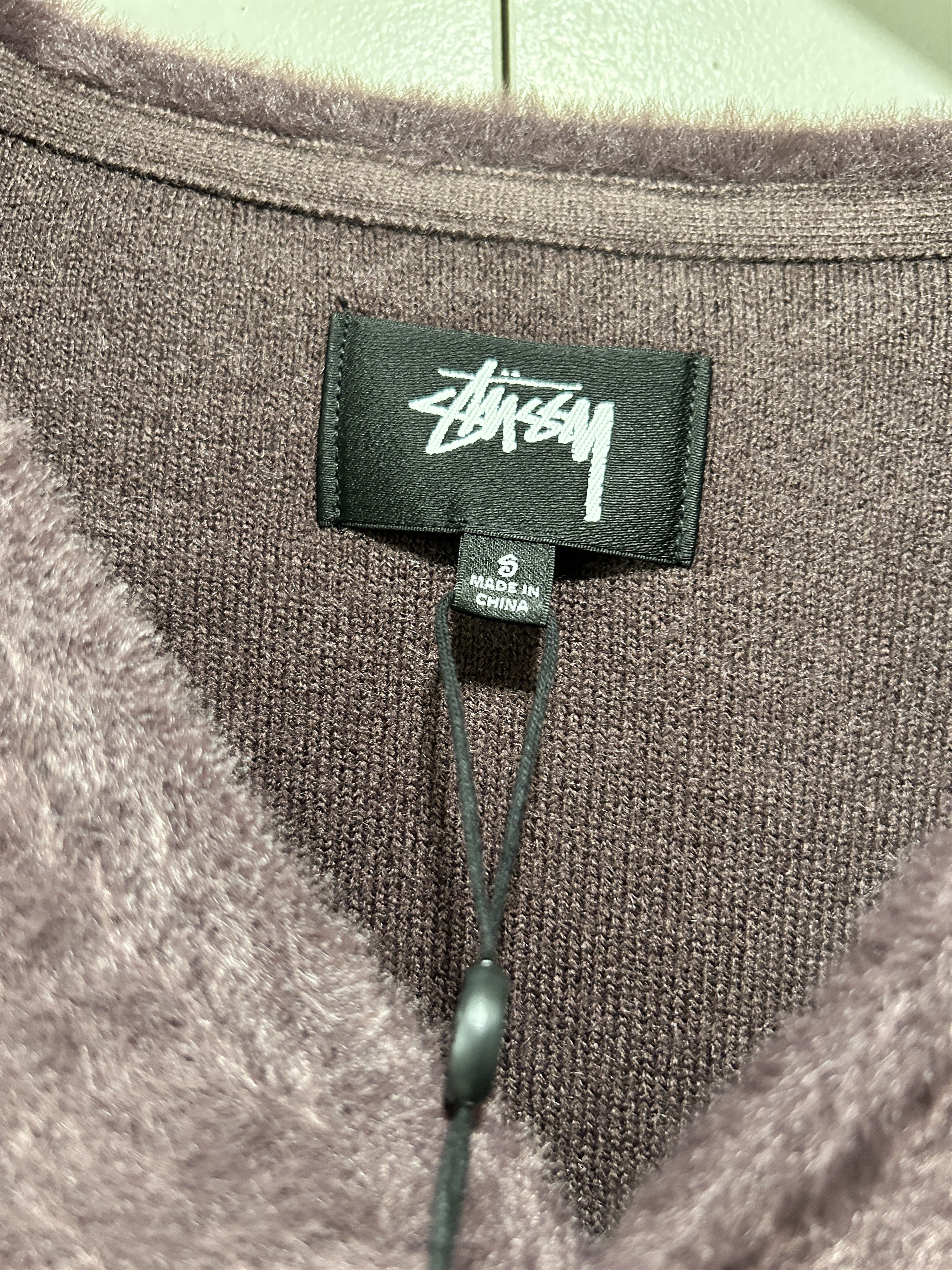 Stussy stussy shaggy cardigan burgundy Size US S / EU 44-46 / 1 - 2 Thumbnail