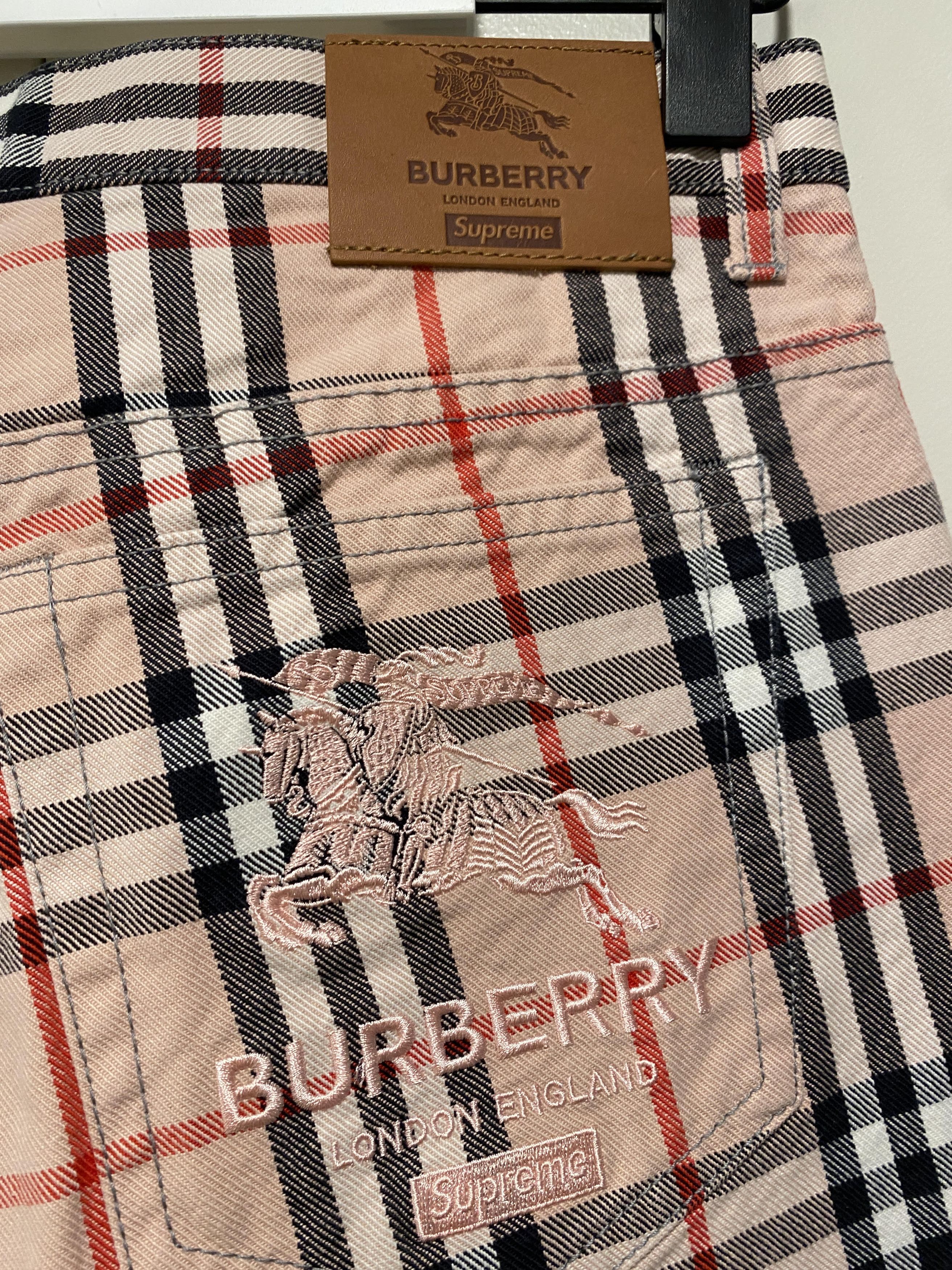 Burberry × Supreme Burberry x Supreme S/S 22 Jeans - Pink Size 32 Size US 32 / EU 48 - 11 Thumbnail