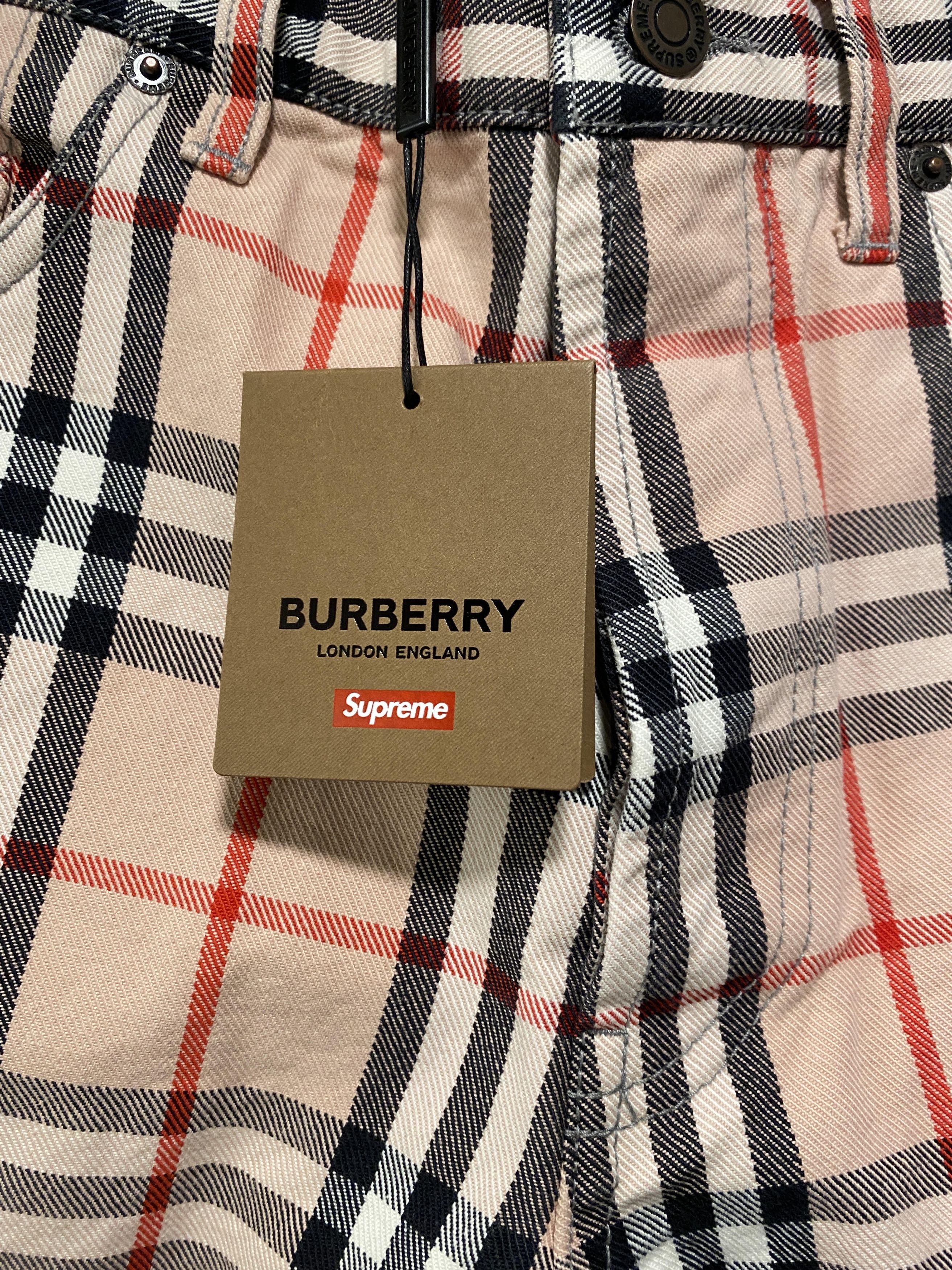 Burberry × Supreme Burberry x Supreme S/S 22 Jeans - Pink Size 32 Size US 32 / EU 48 - 8 Thumbnail