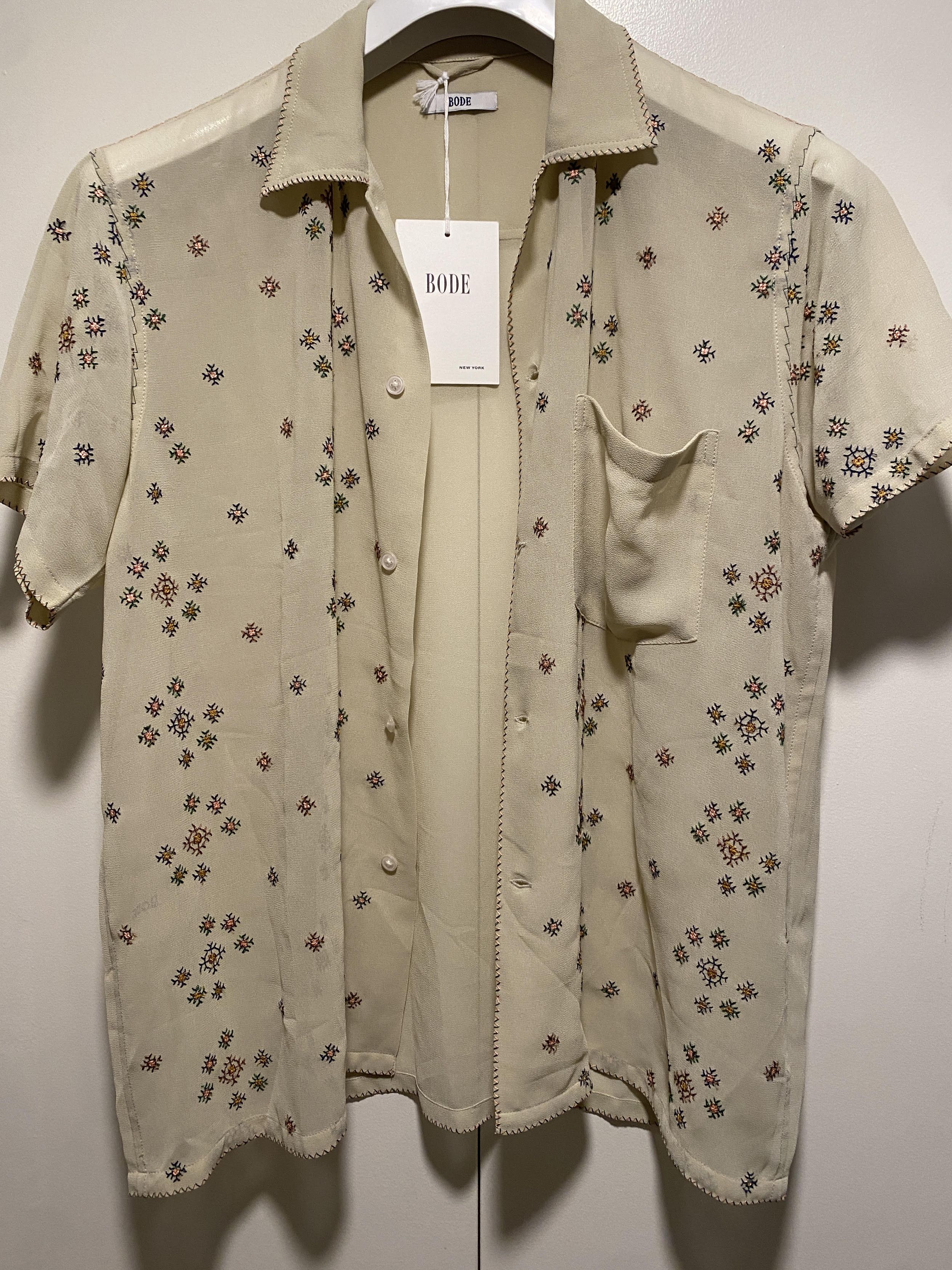 Bode Bode STAR CROSS STITCH SHIRT [M/L] Size US L / EU 52-54 / 3 - 1 Thumbnail