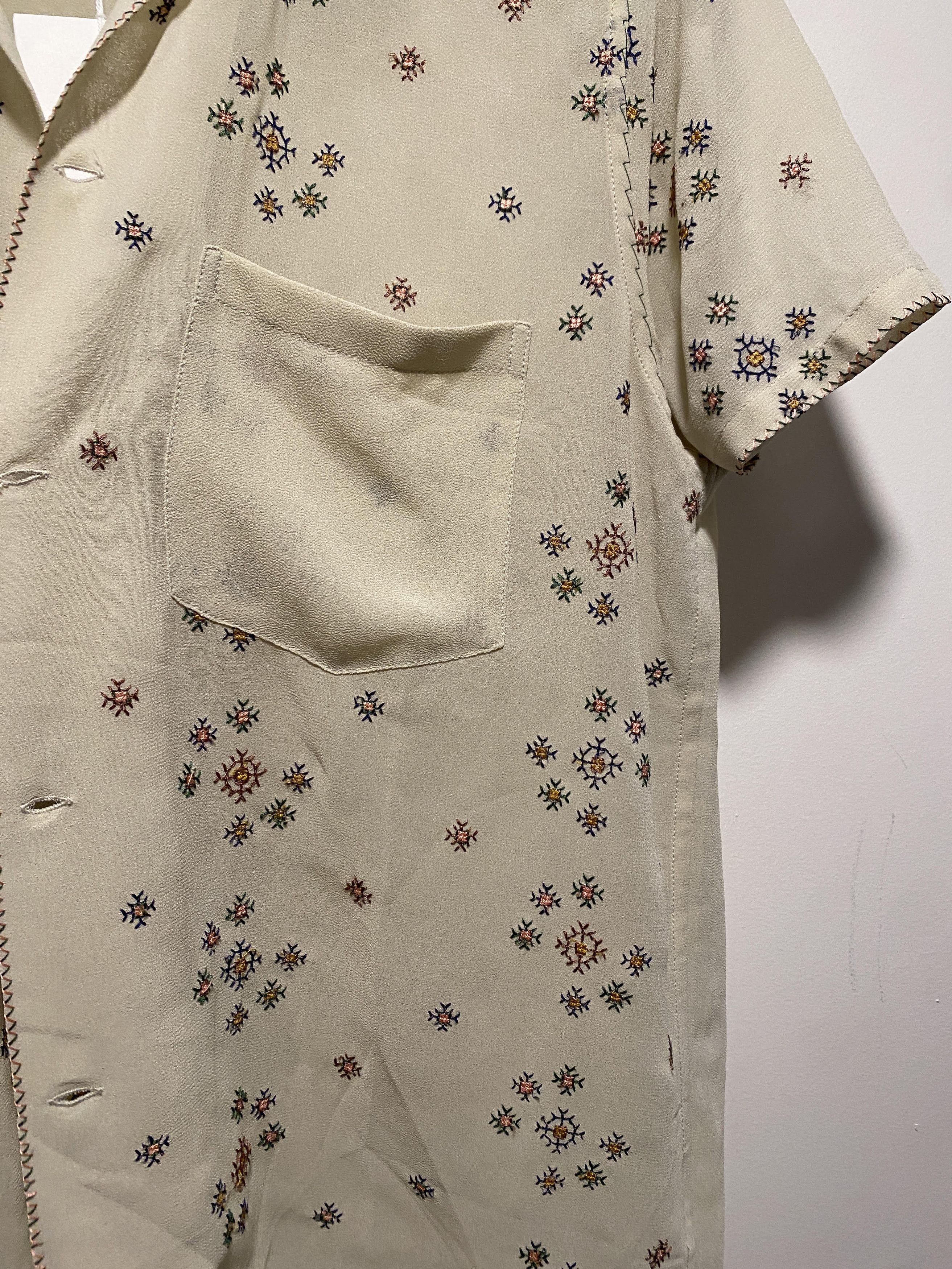 Bode Bode STAR CROSS STITCH SHIRT [M/L] Size US L / EU 52-54 / 3 - 3 Thumbnail