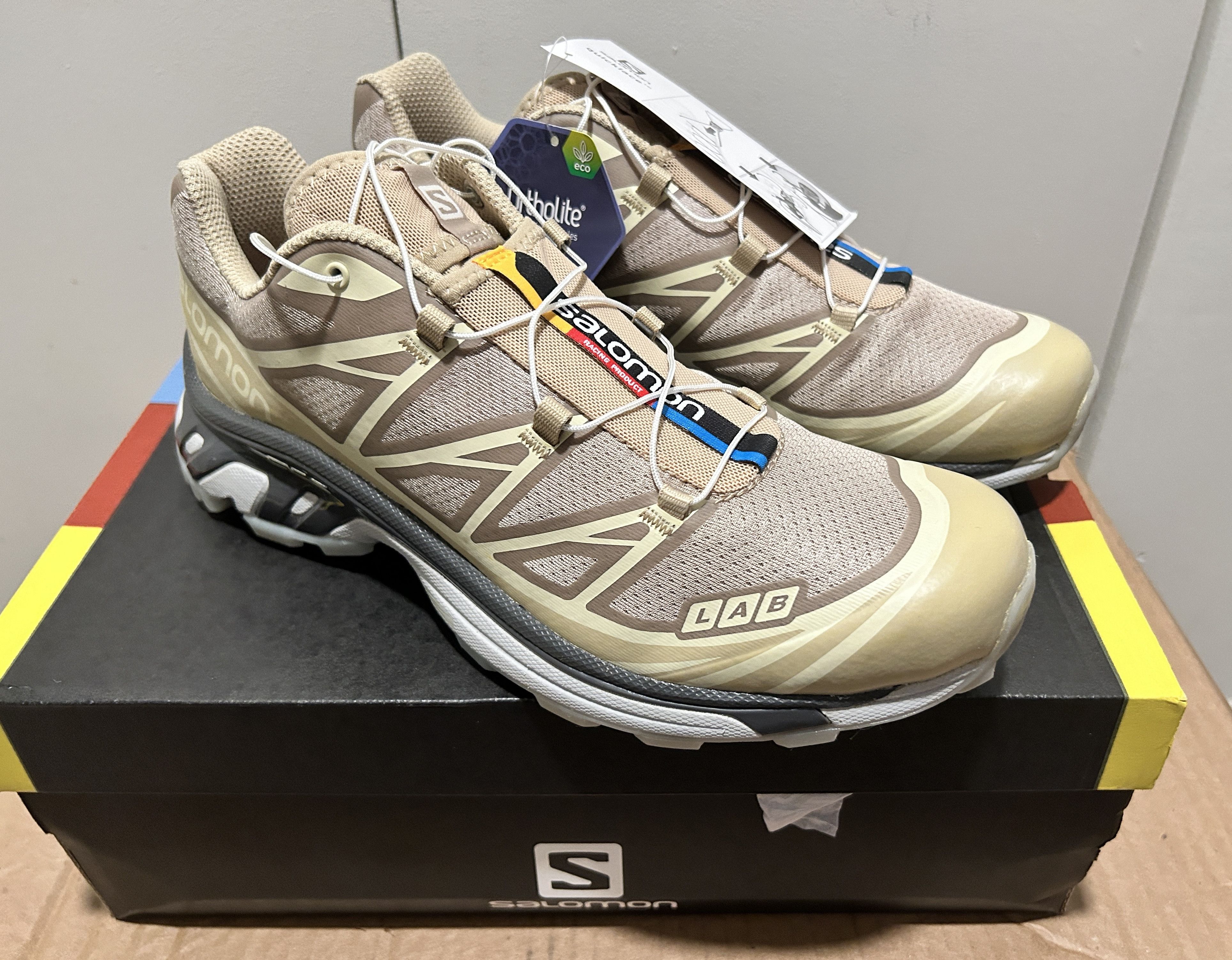 image of Salomon Xt-6 Clear Safari Shoes in Beige, Men's (Size 10)